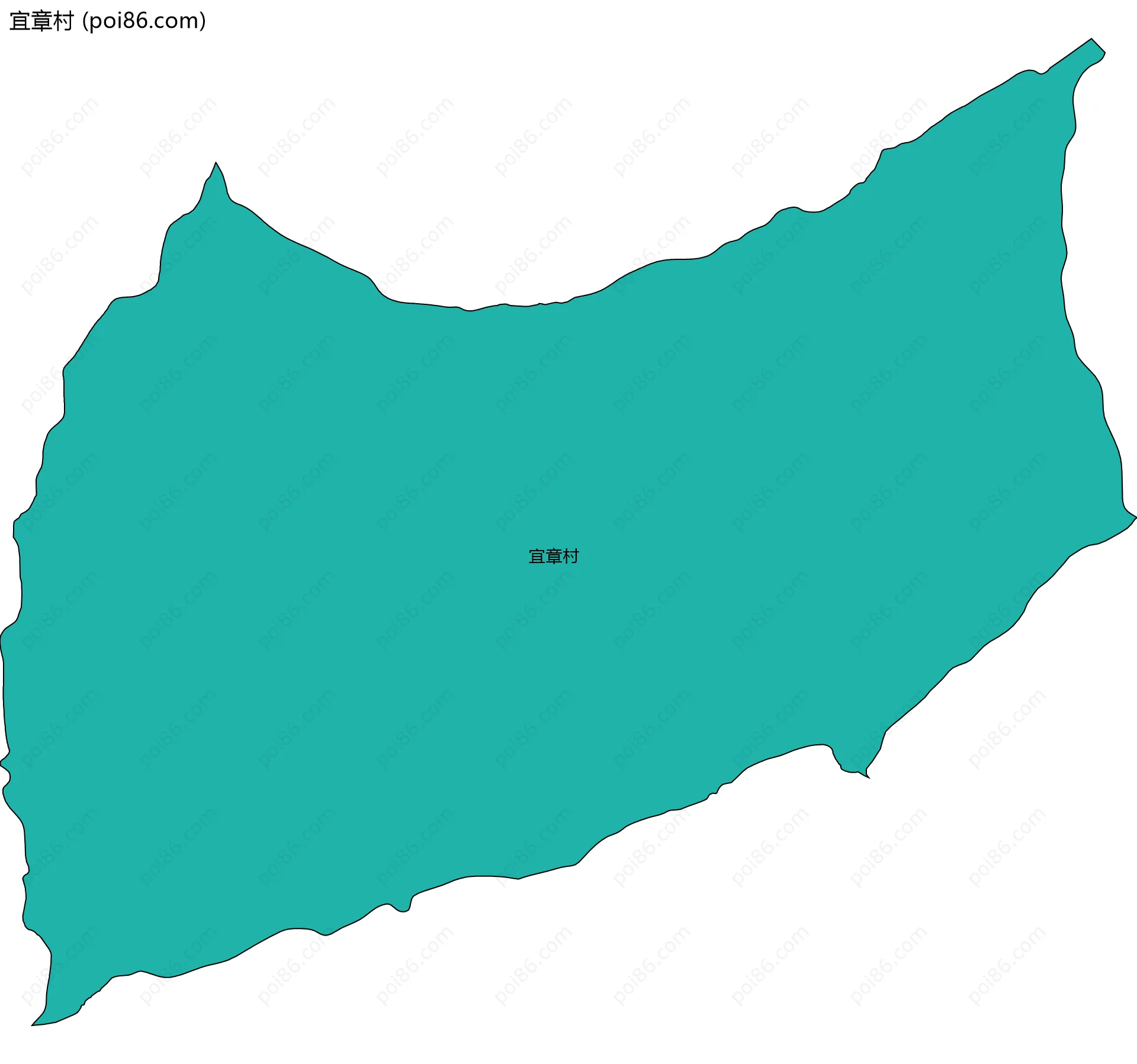 宜章村边界地图