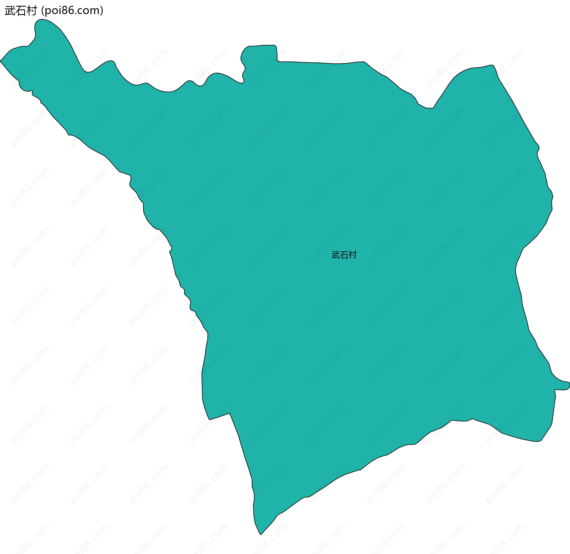 武石村边界地图