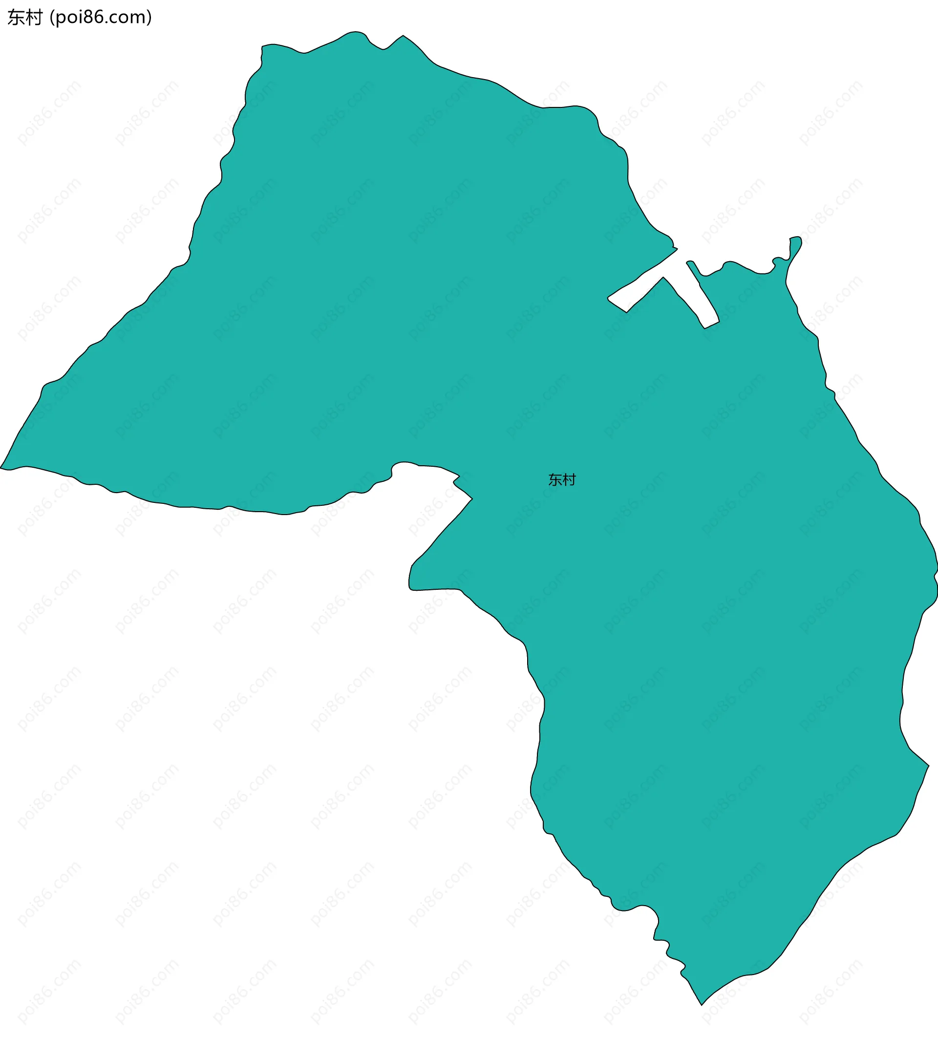 东村边界地图