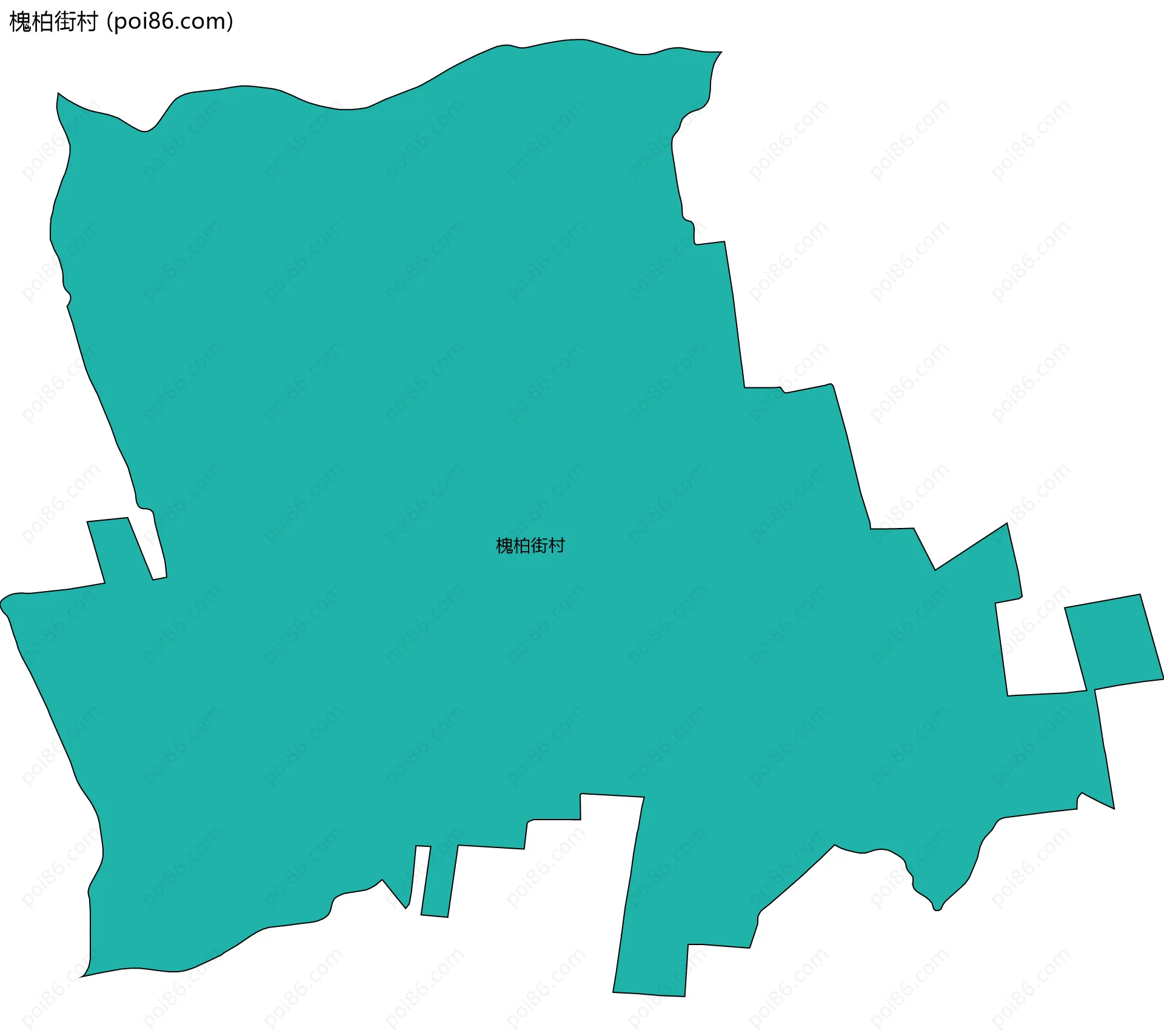 槐柏街村边界地图