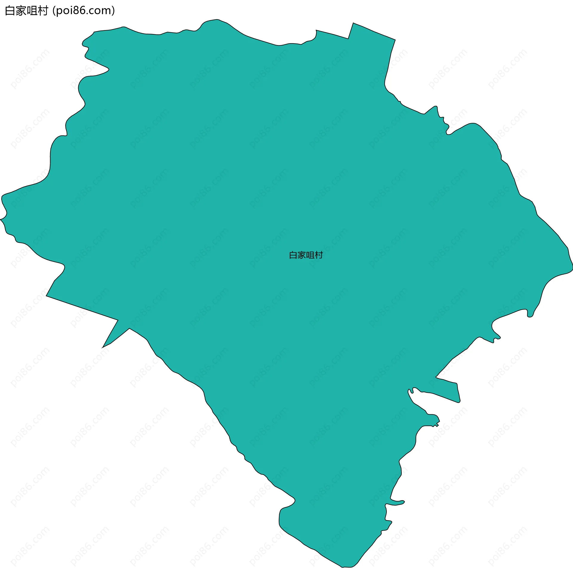 白家咀村边界地图