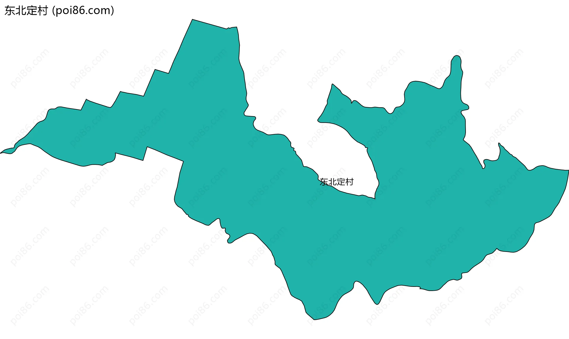 东北定村边界地图