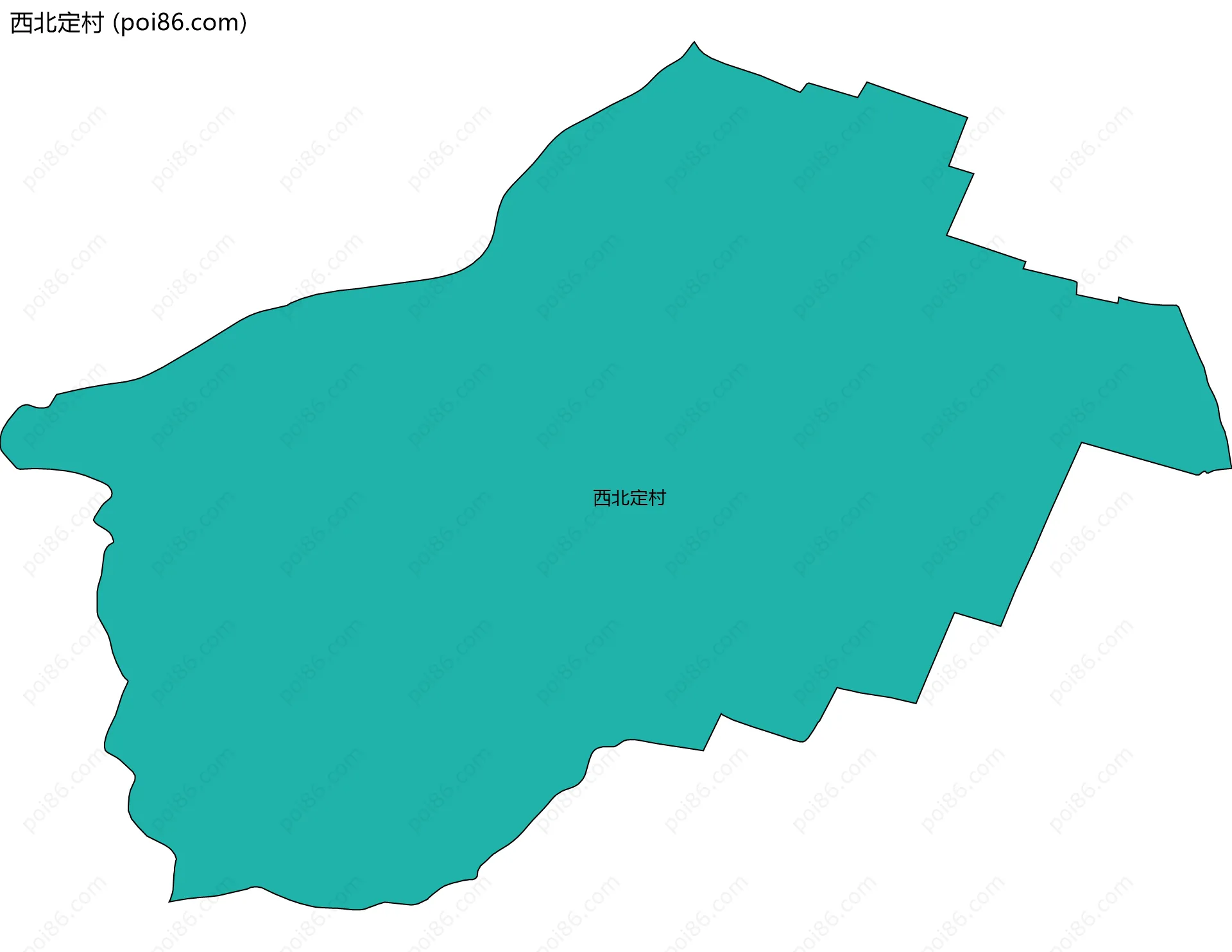 西北定村边界地图