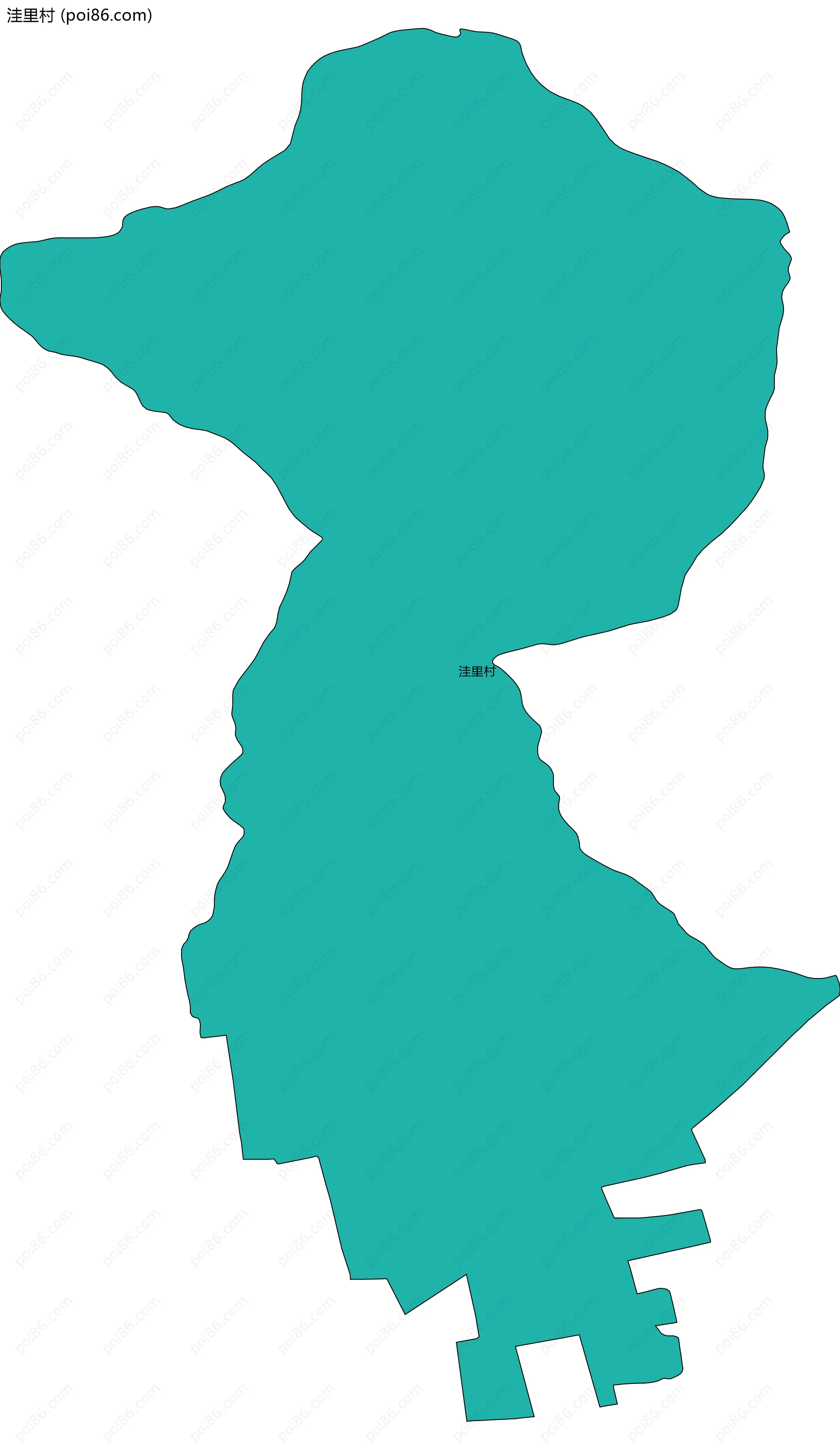 洼里村边界地图