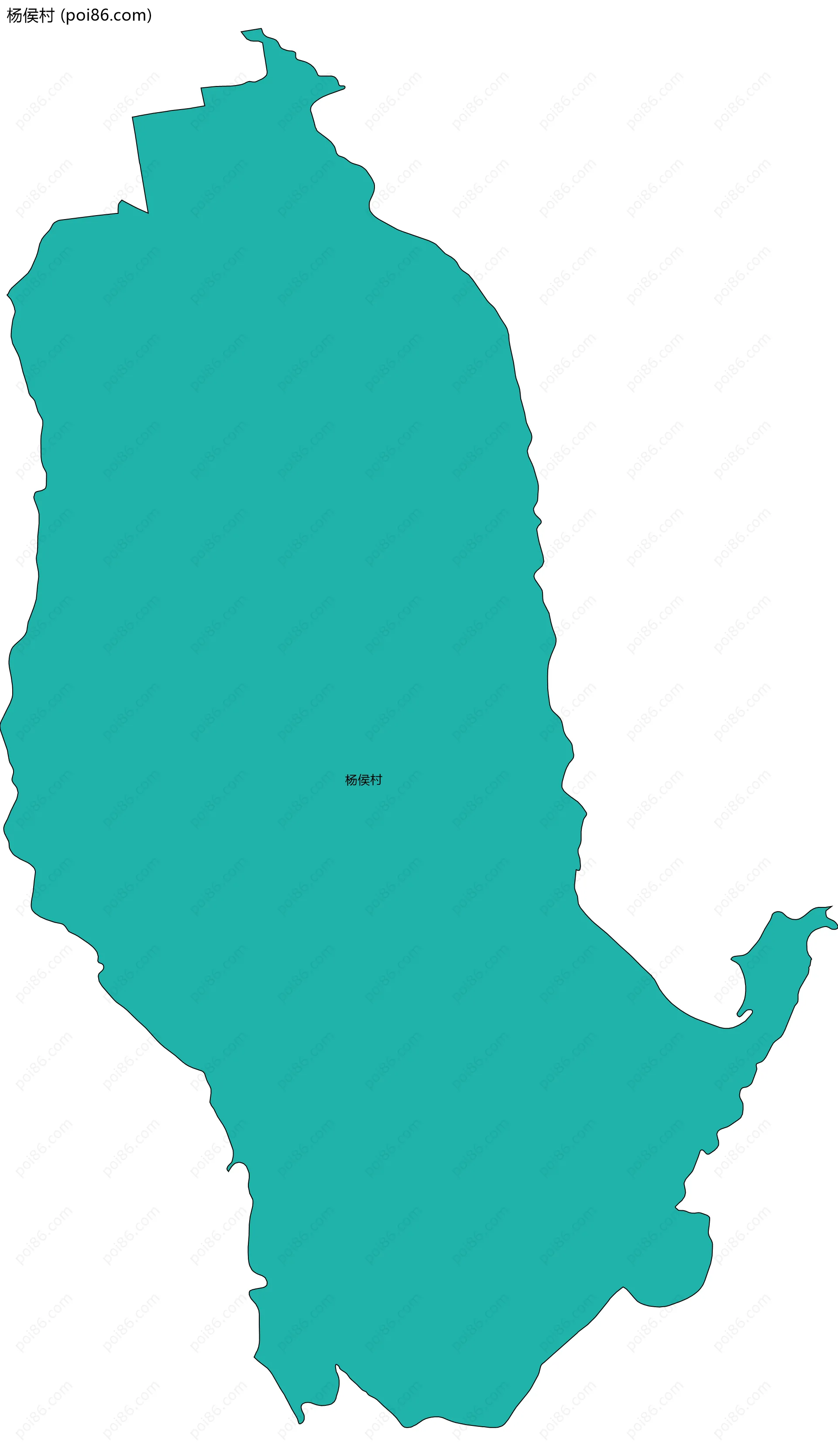 杨侯村边界地图