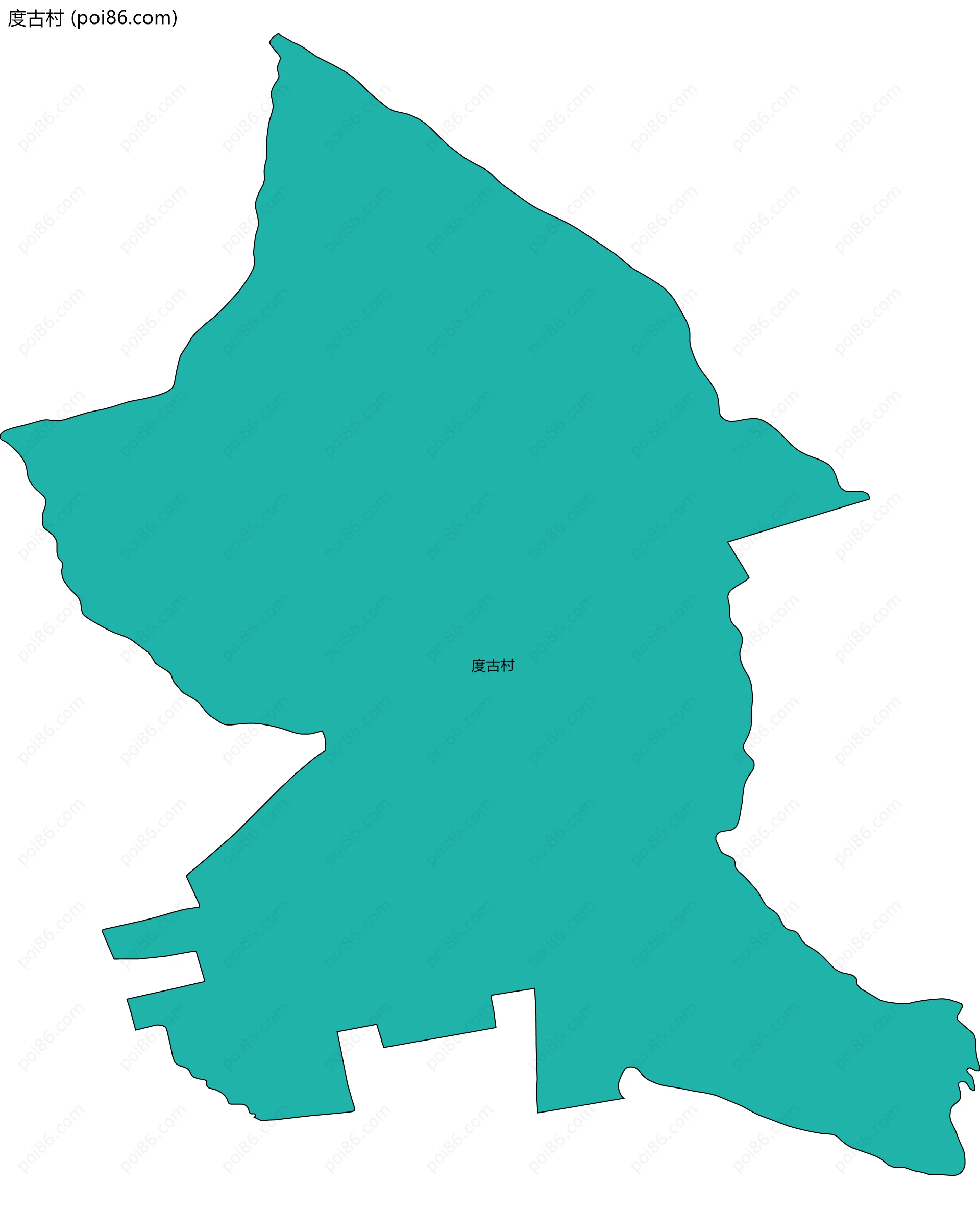 度古村边界地图