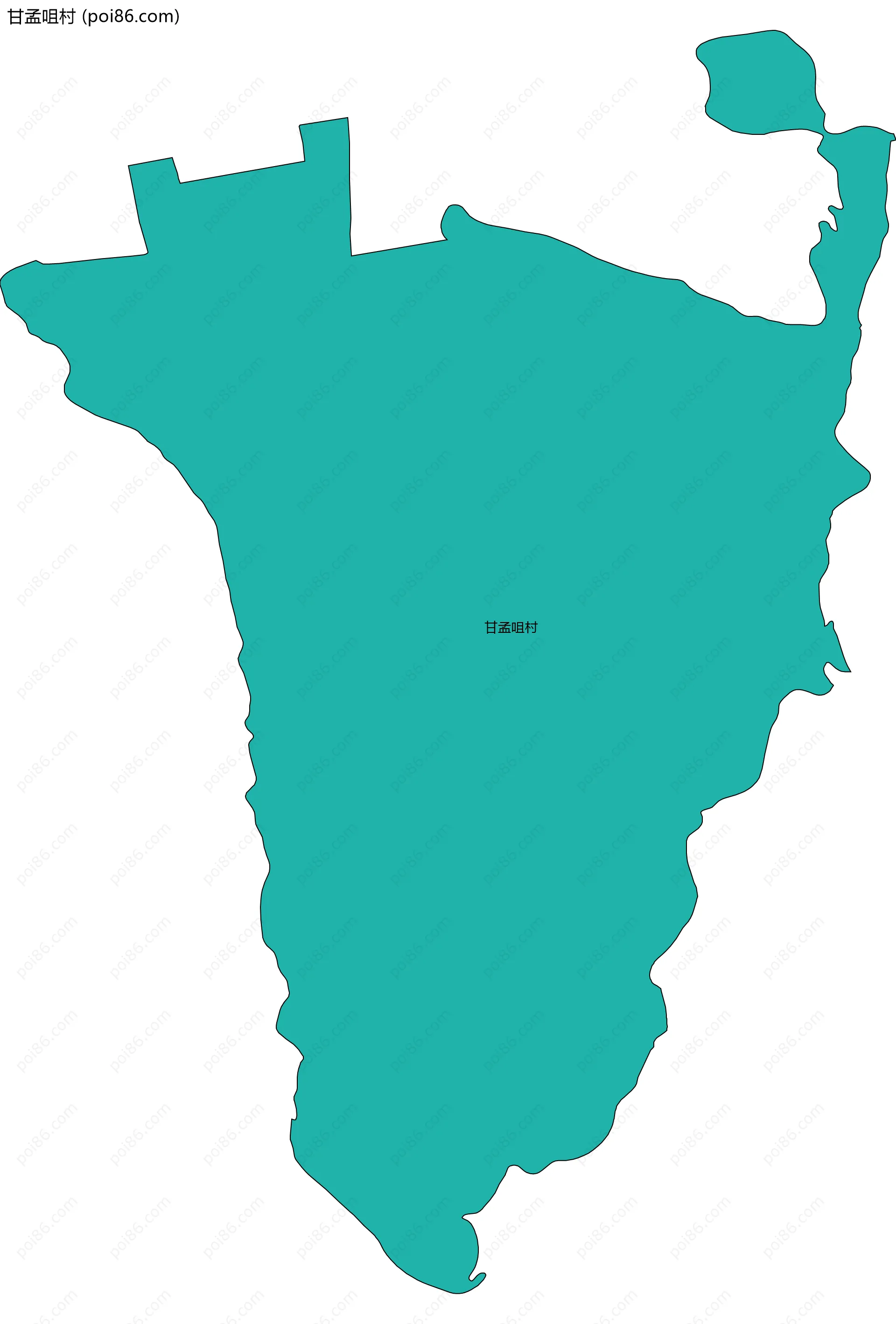 甘孟咀村边界地图