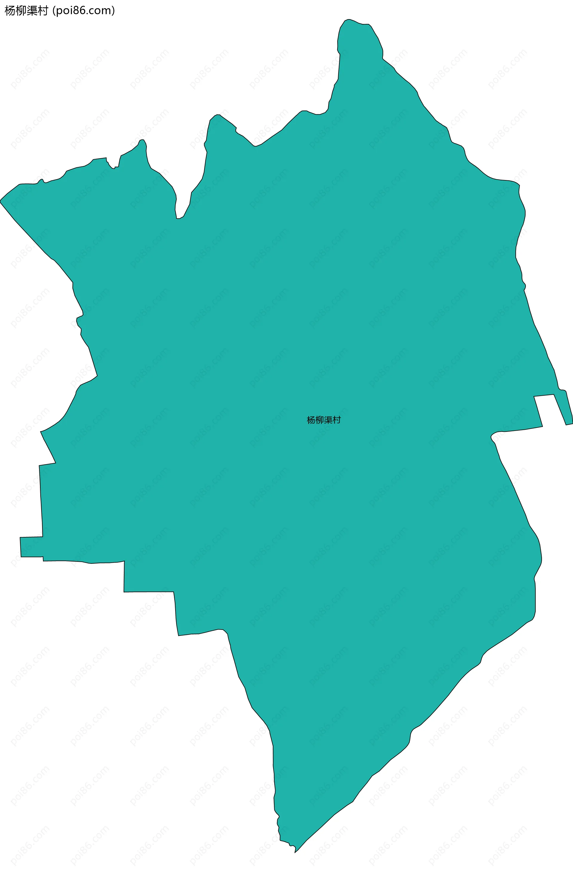 杨柳渠村边界地图