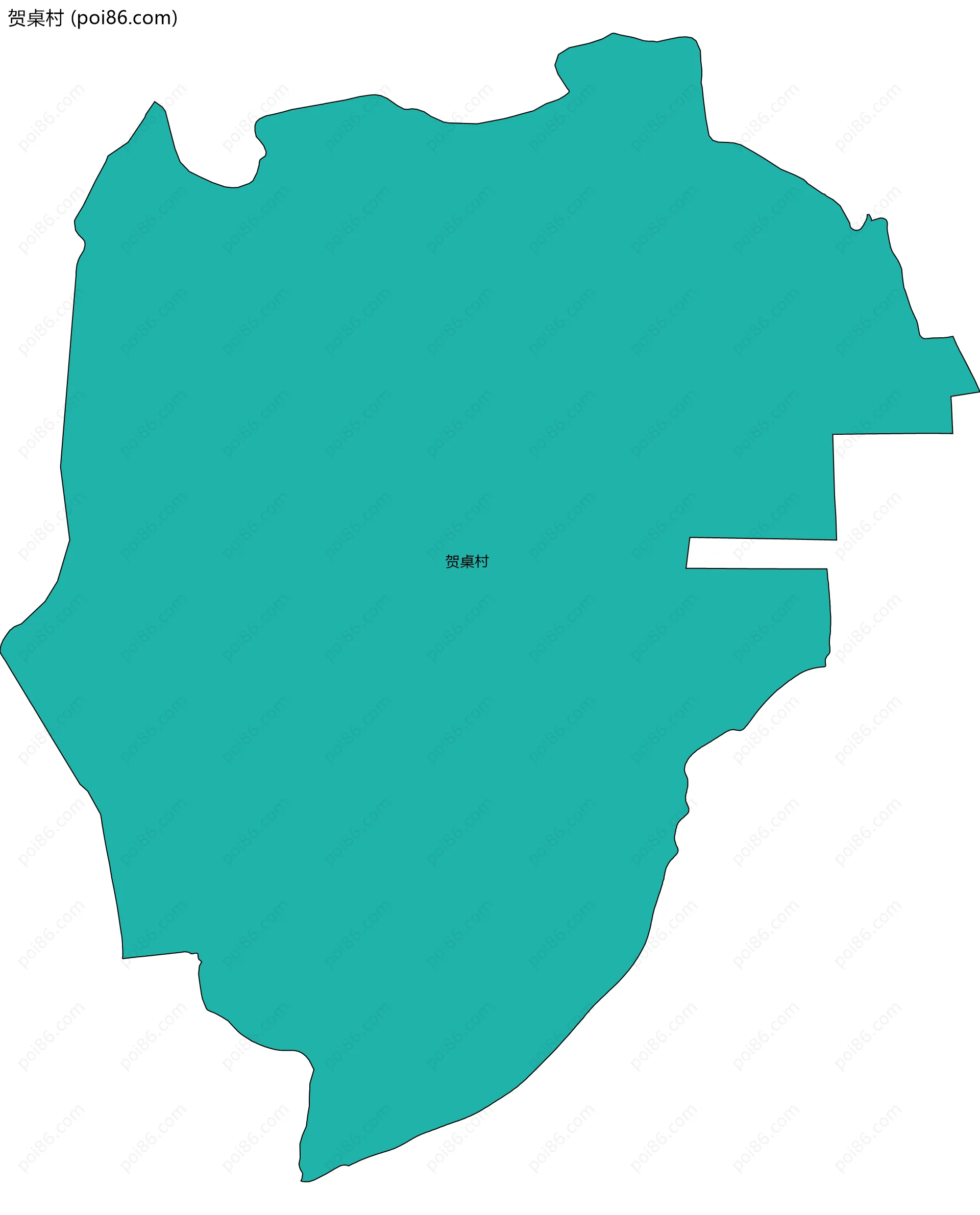 贺桌村边界地图
