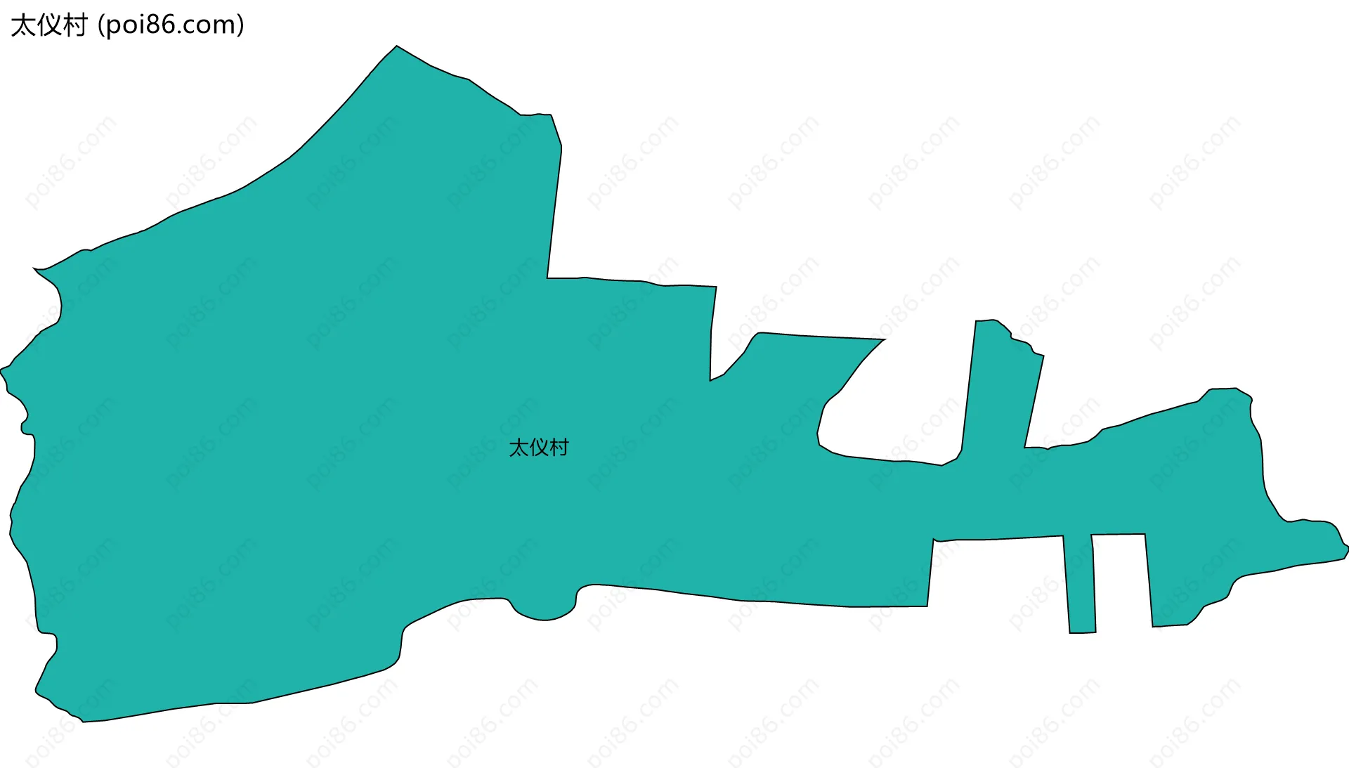 太仪村边界地图