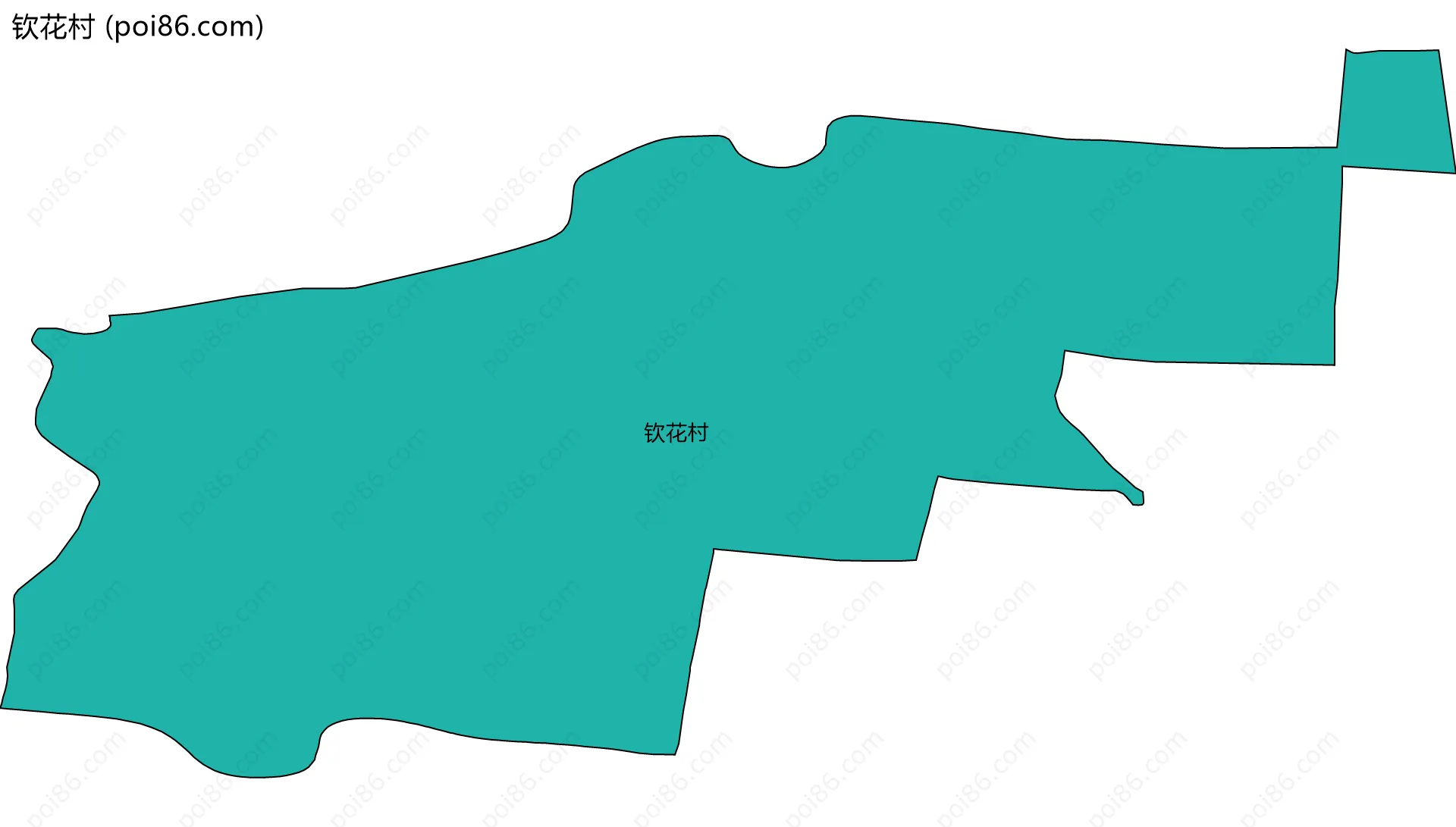 钦花村边界地图