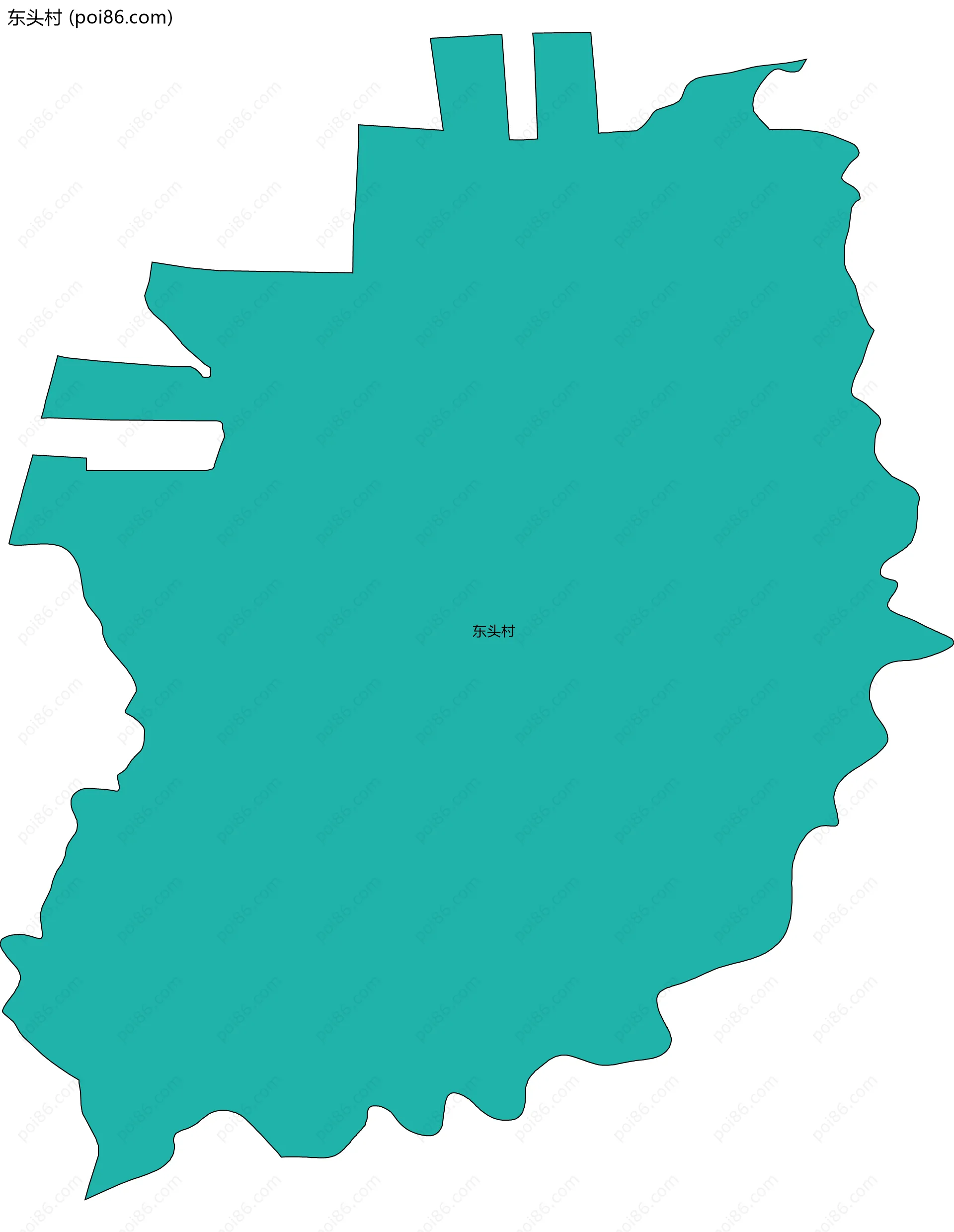 东头村边界地图