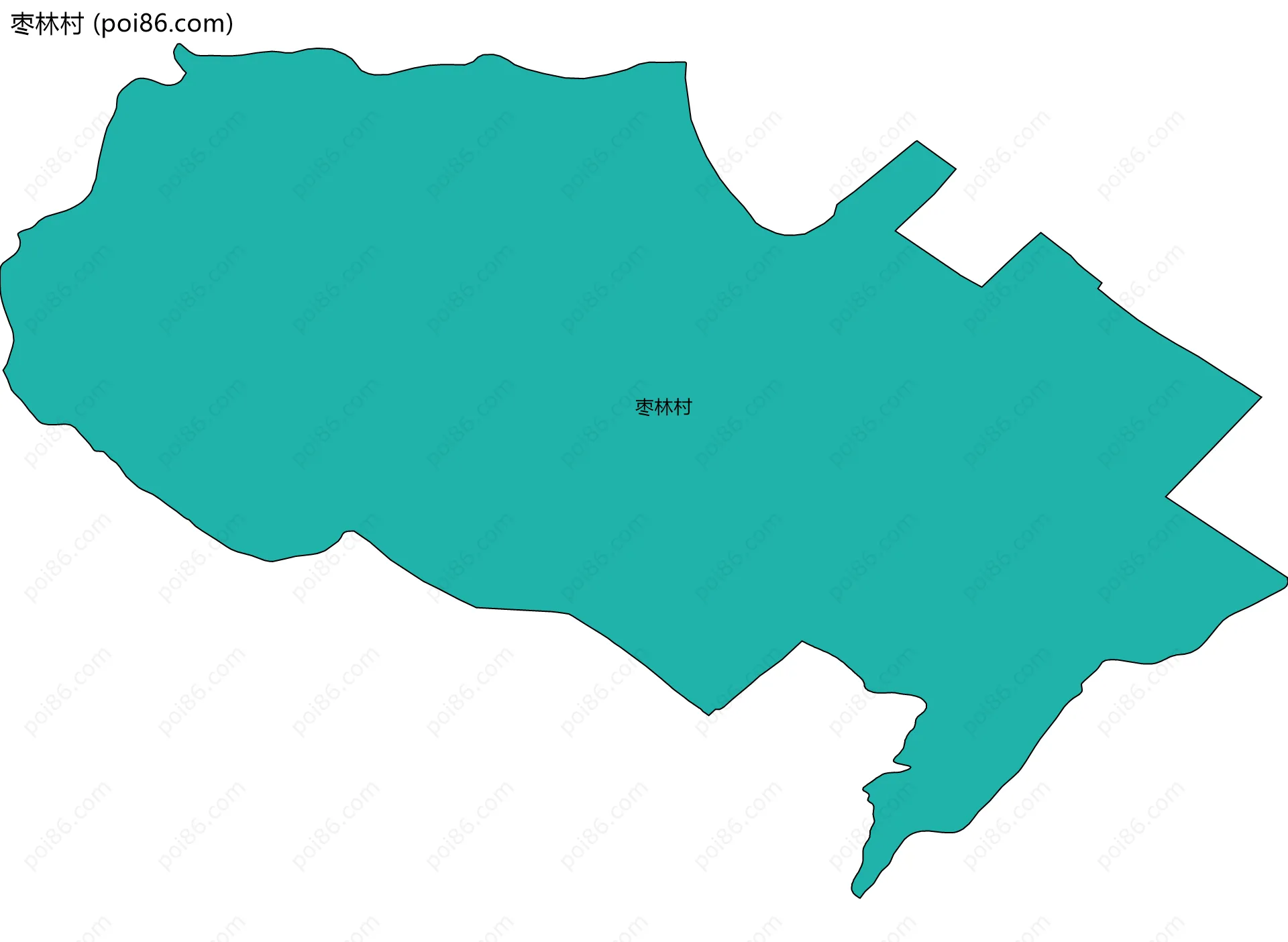 枣林村边界地图