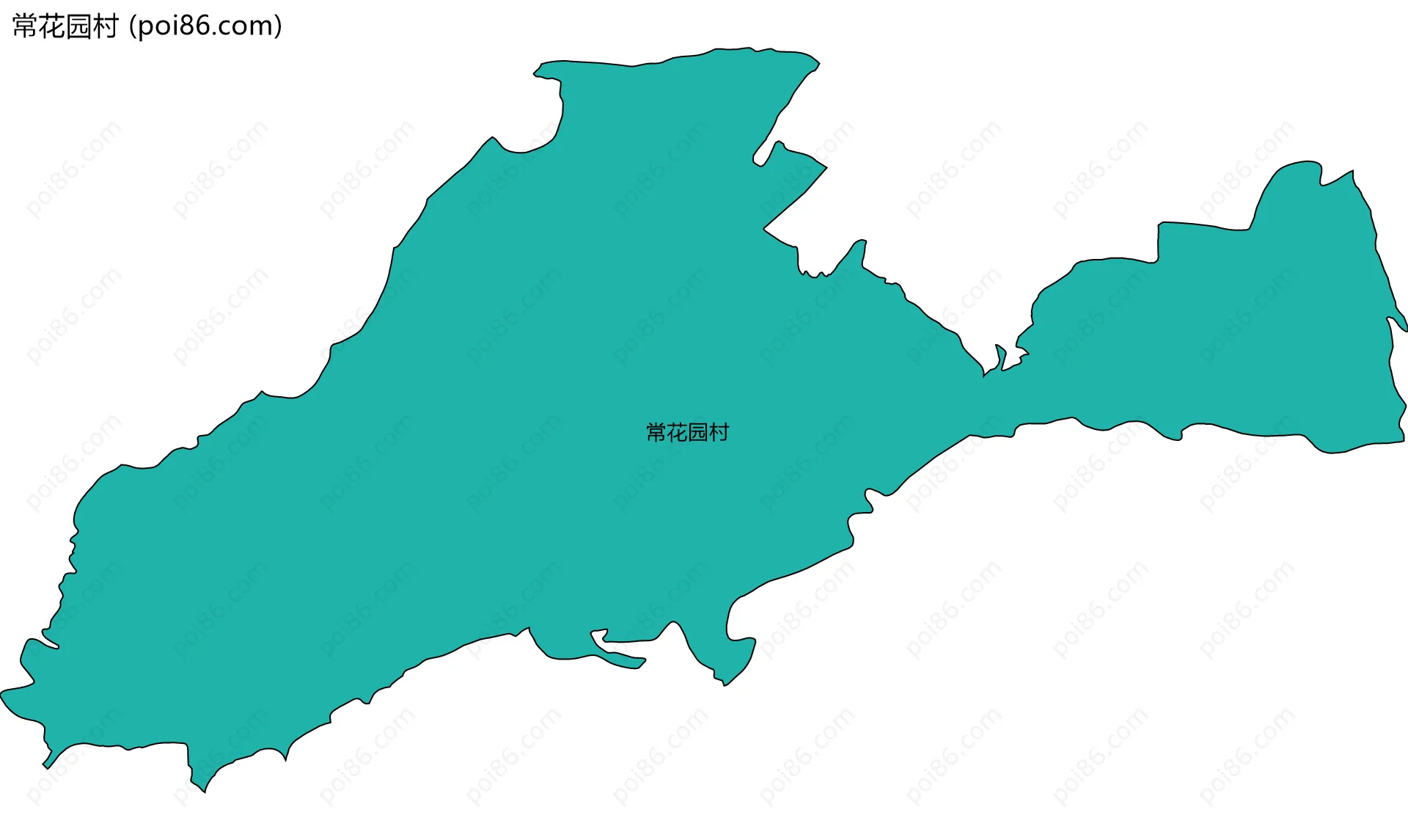 常花园村边界地图