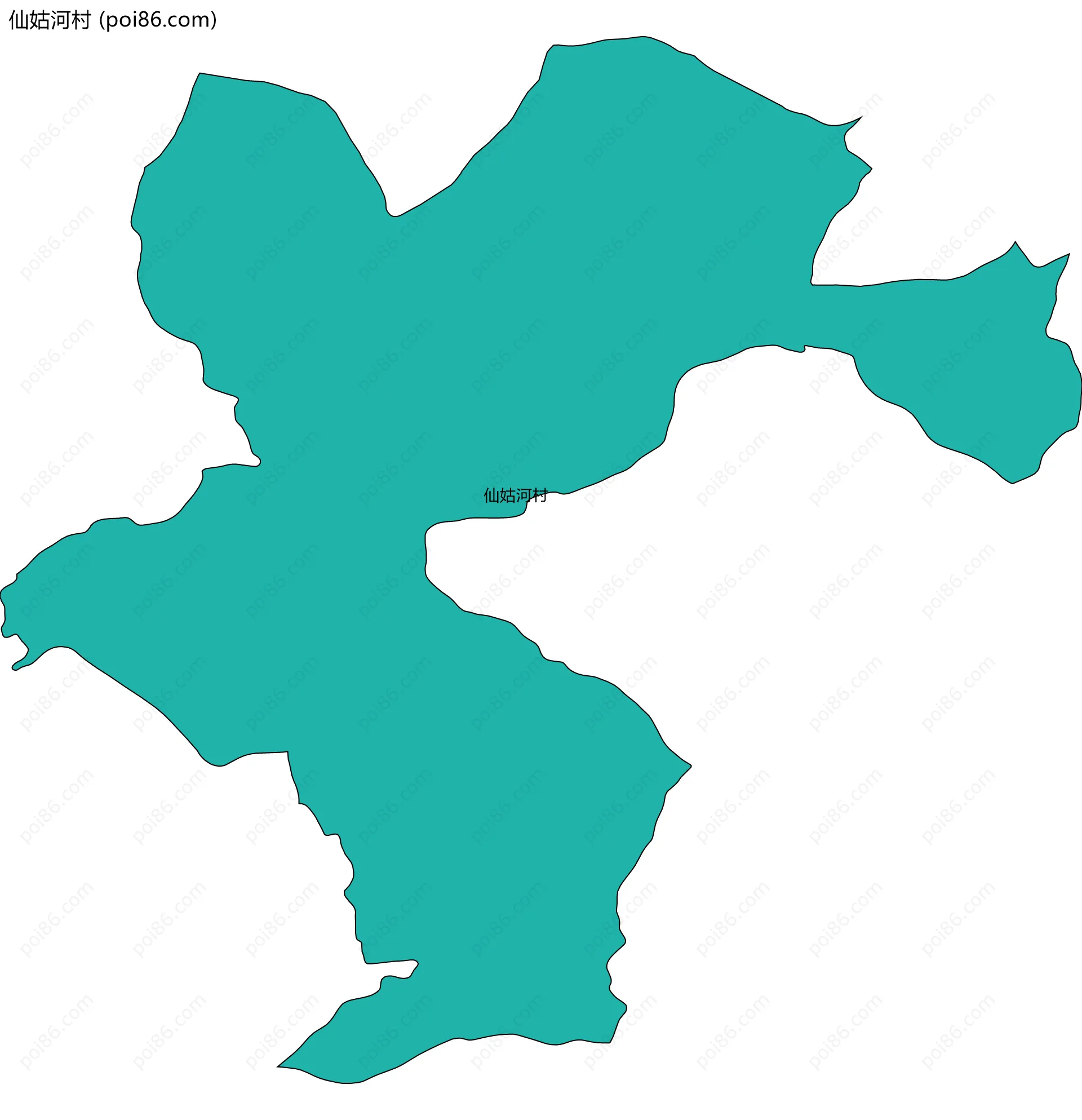 仙姑河村边界地图