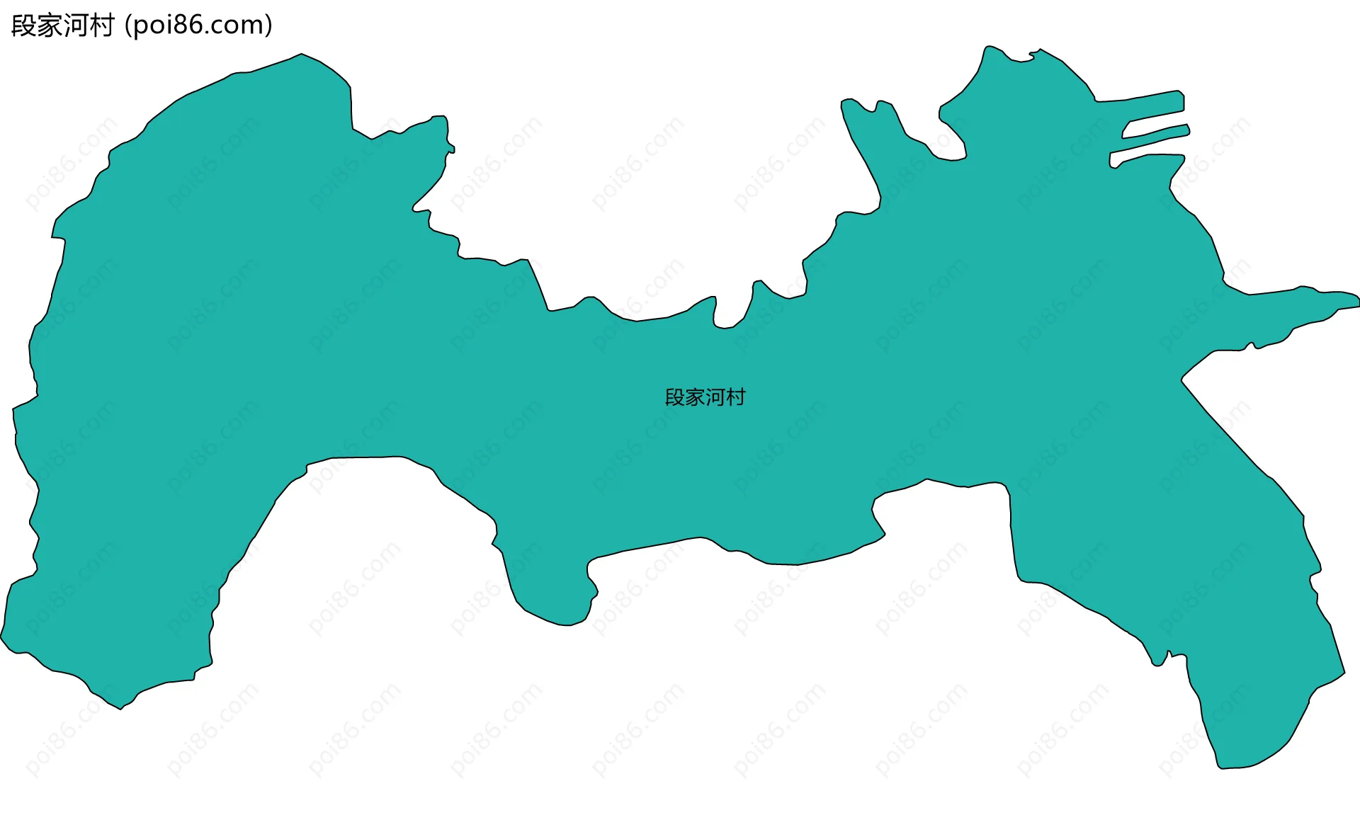 段家河村边界地图