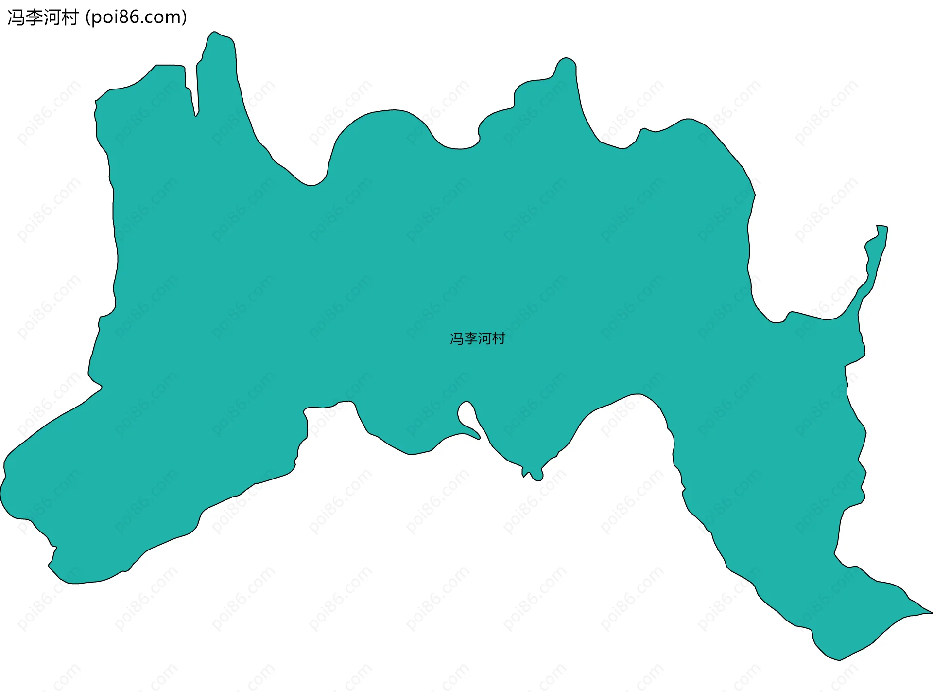 冯李河村边界地图
