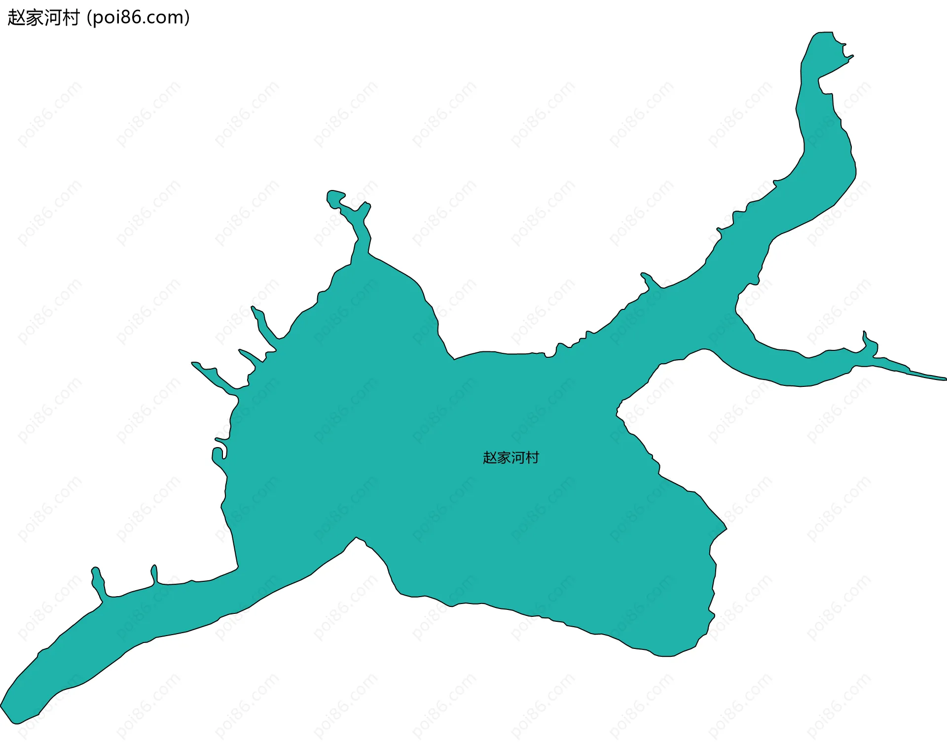 赵家河村边界地图