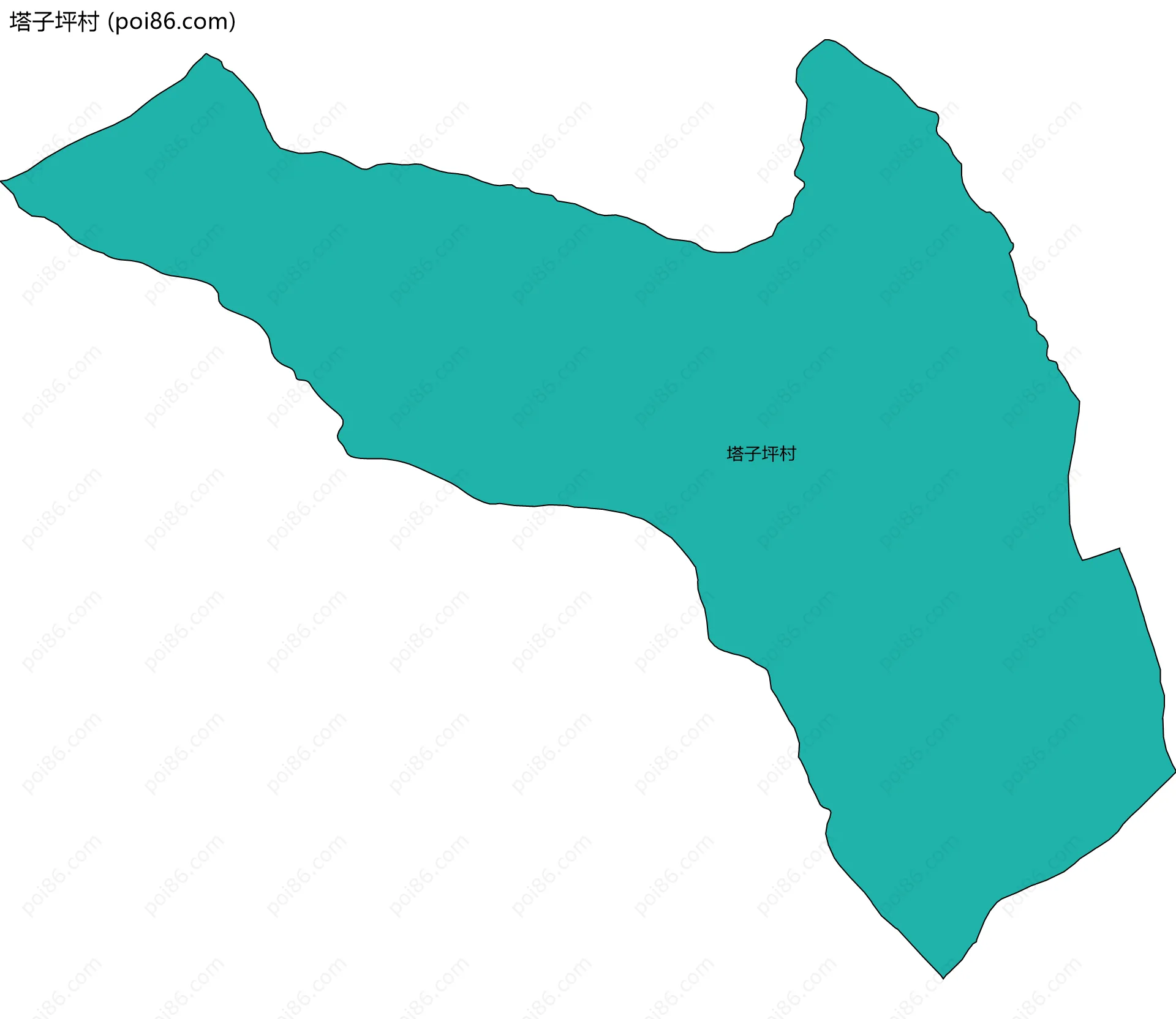 塔子坪村边界地图
