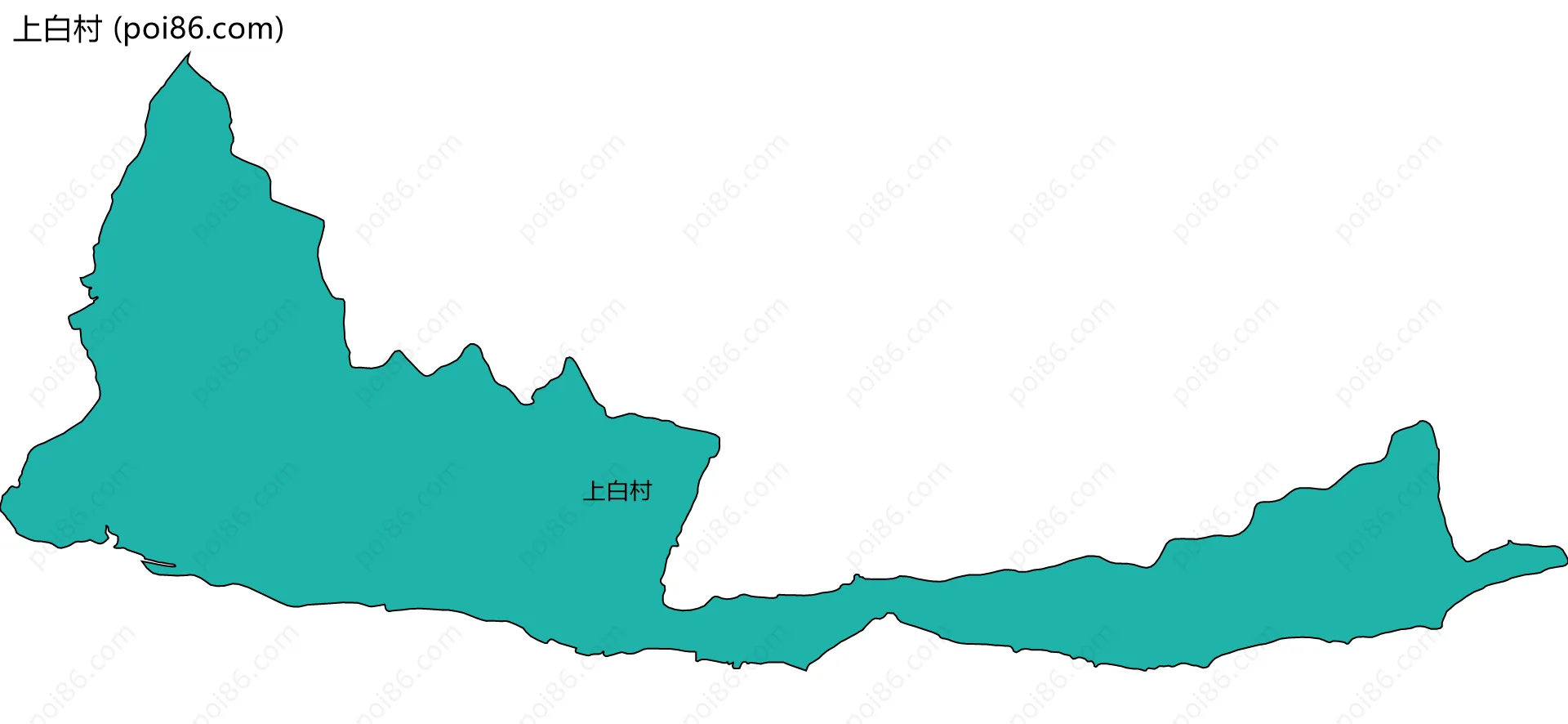 上白村边界地图