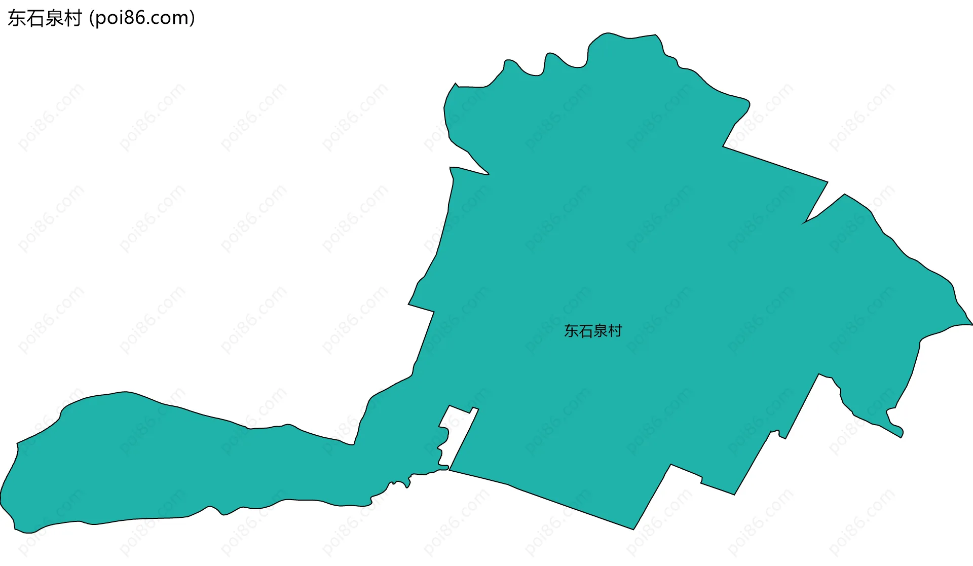东石泉村边界地图