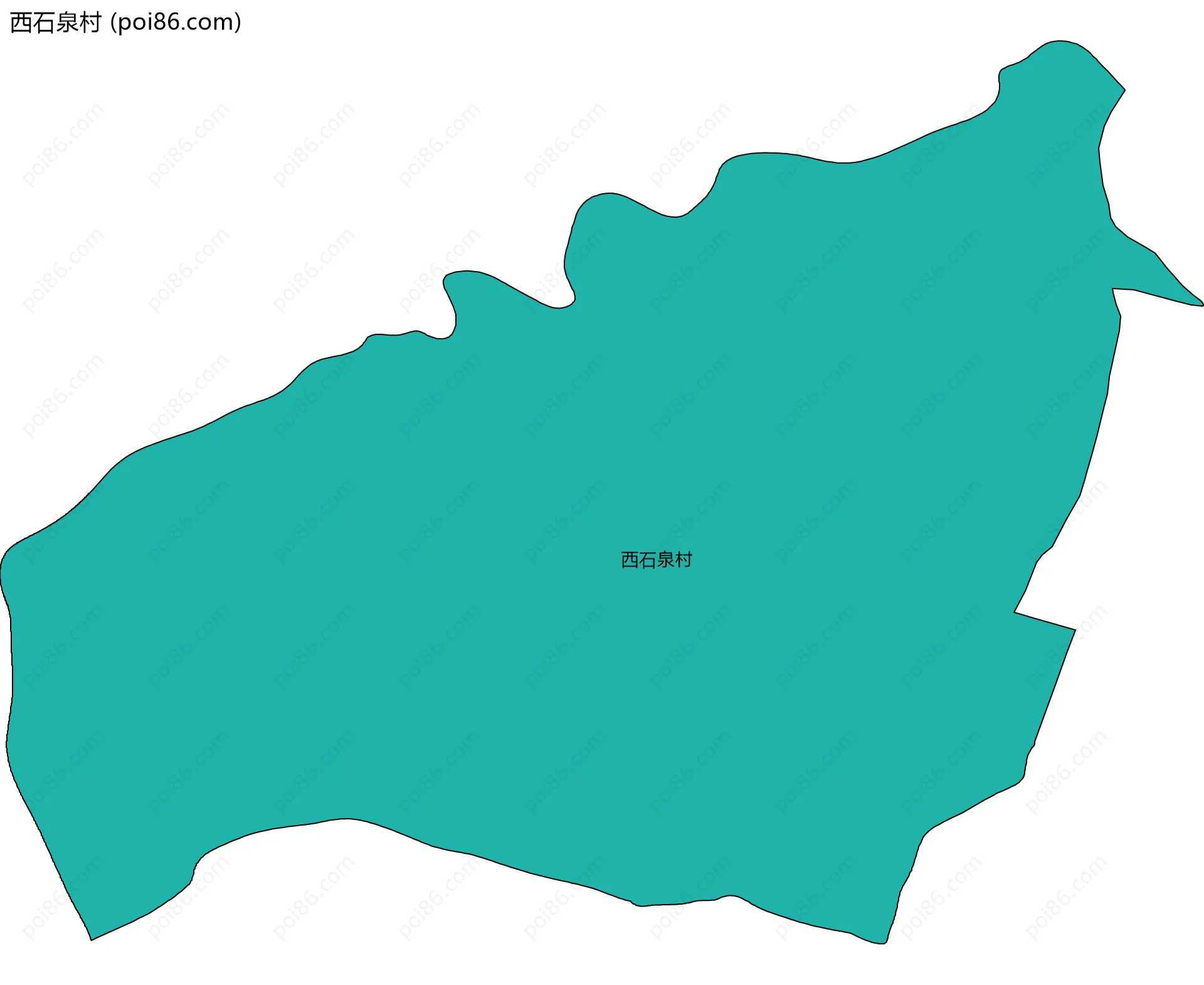 西石泉村边界地图