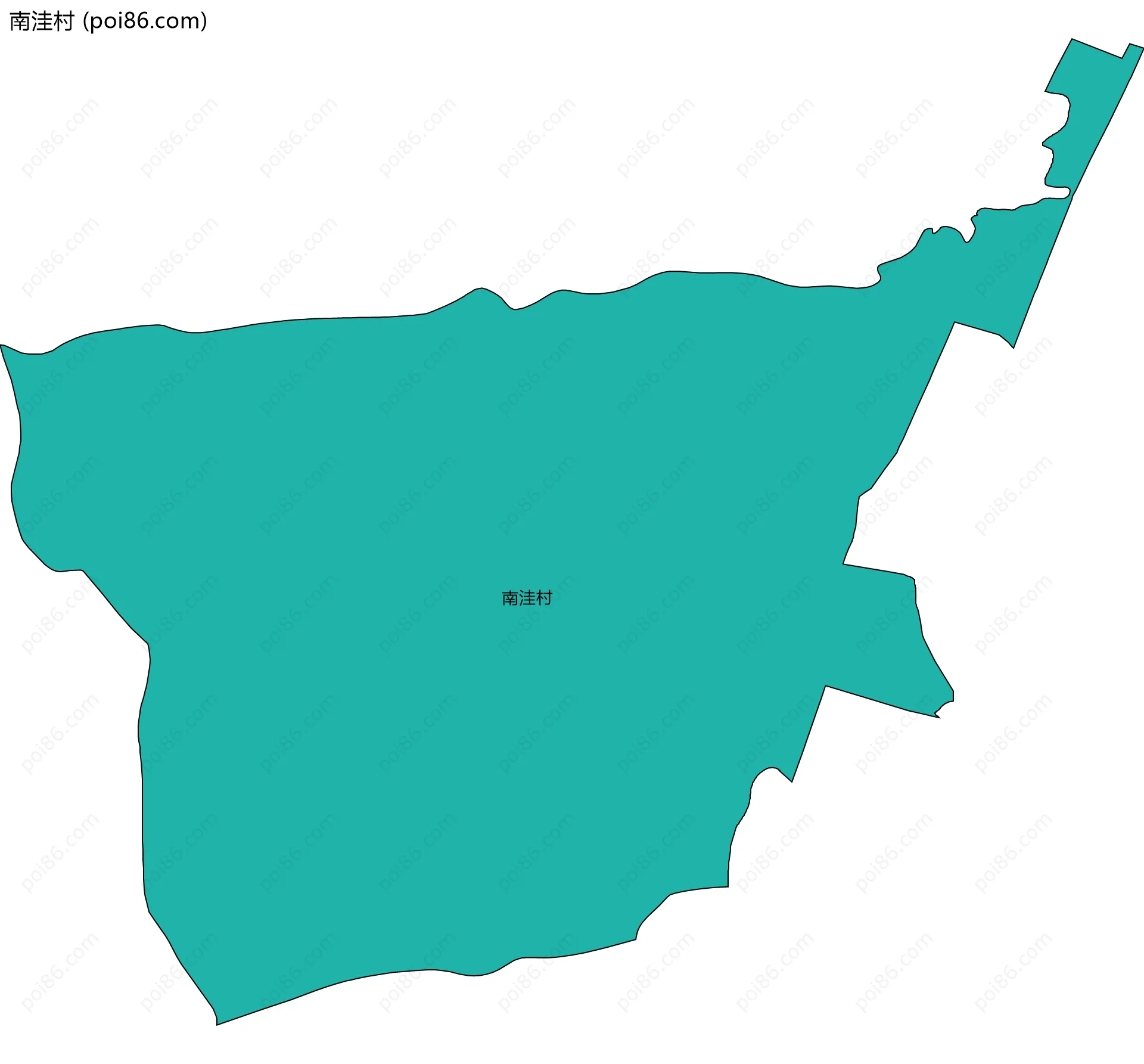 南洼村边界地图