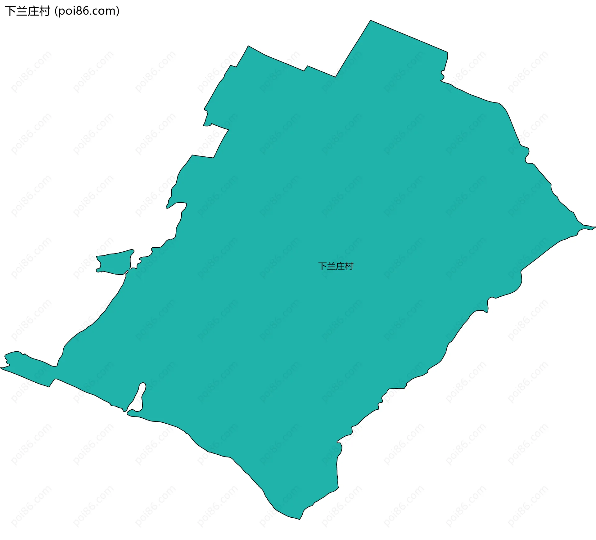 下兰庄村边界地图