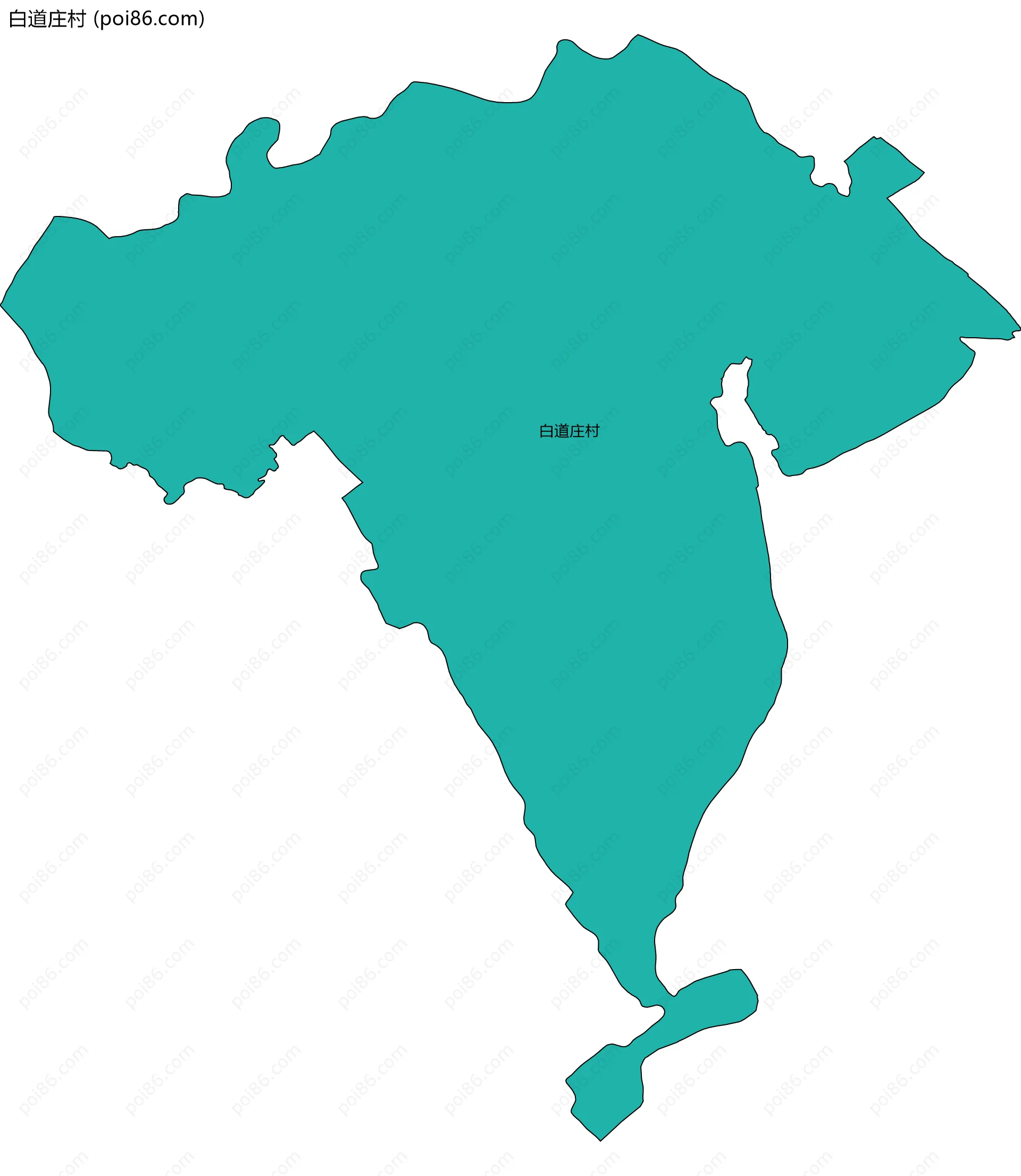 白道庄村边界地图