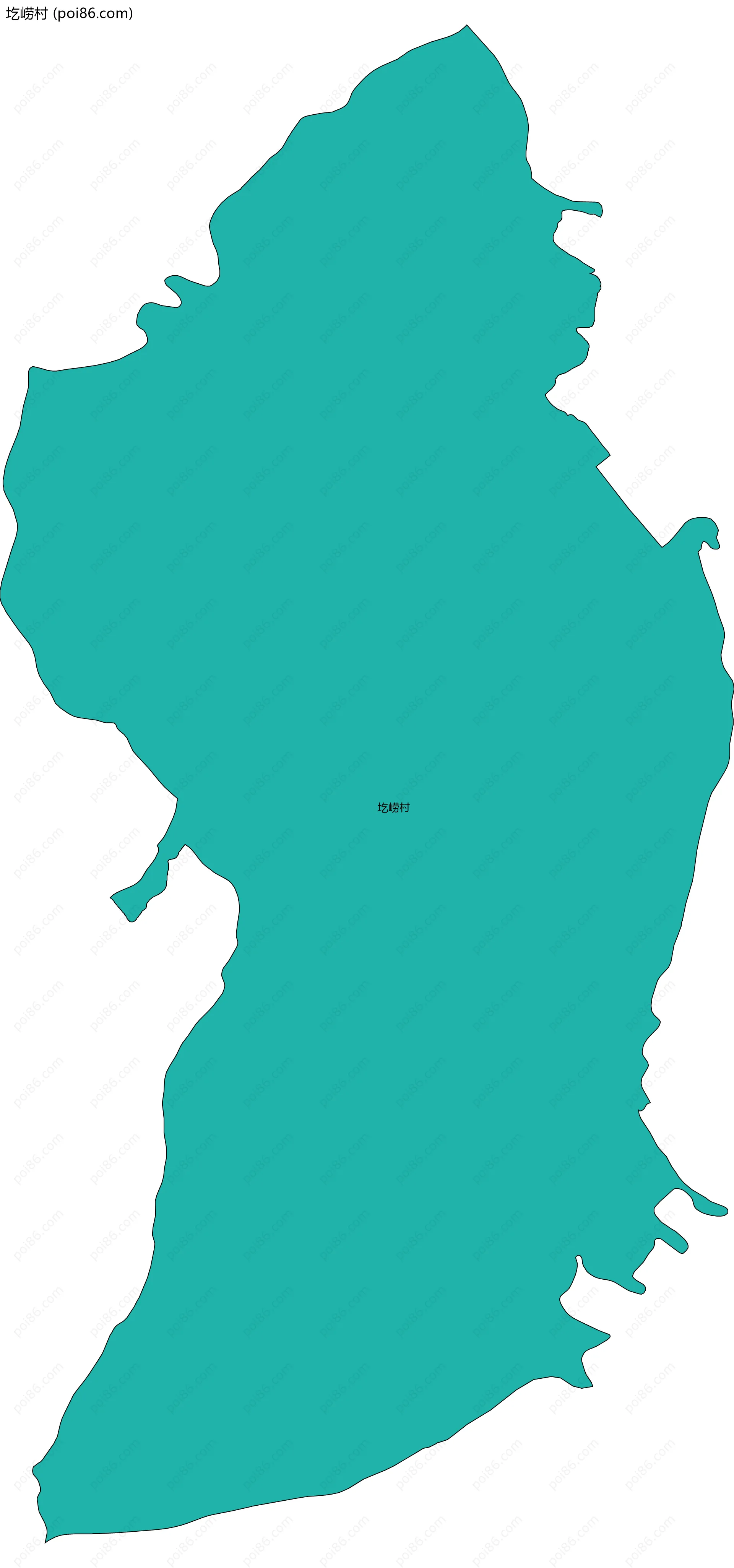 圪崂村边界地图