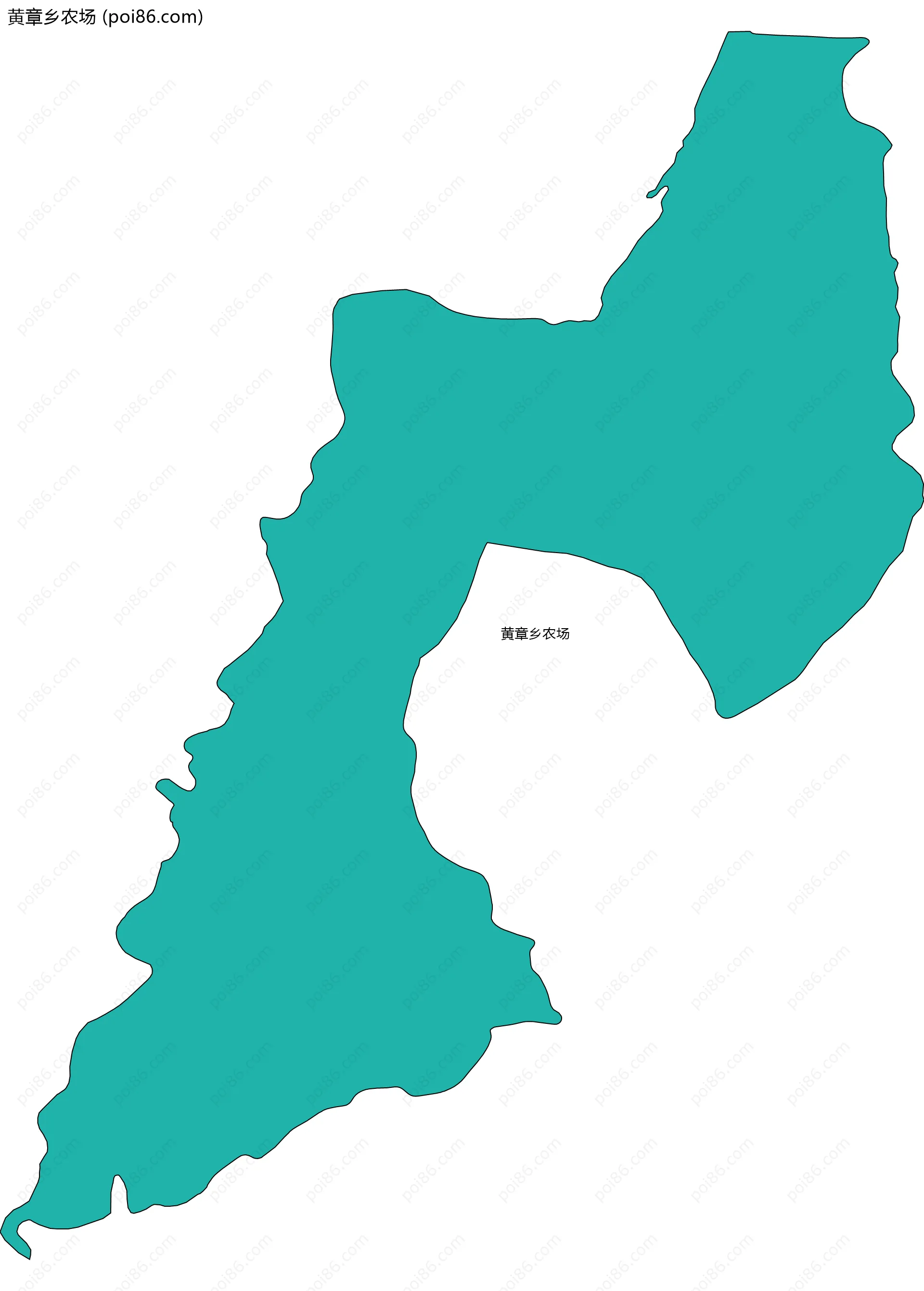 黄章乡农场边界地图