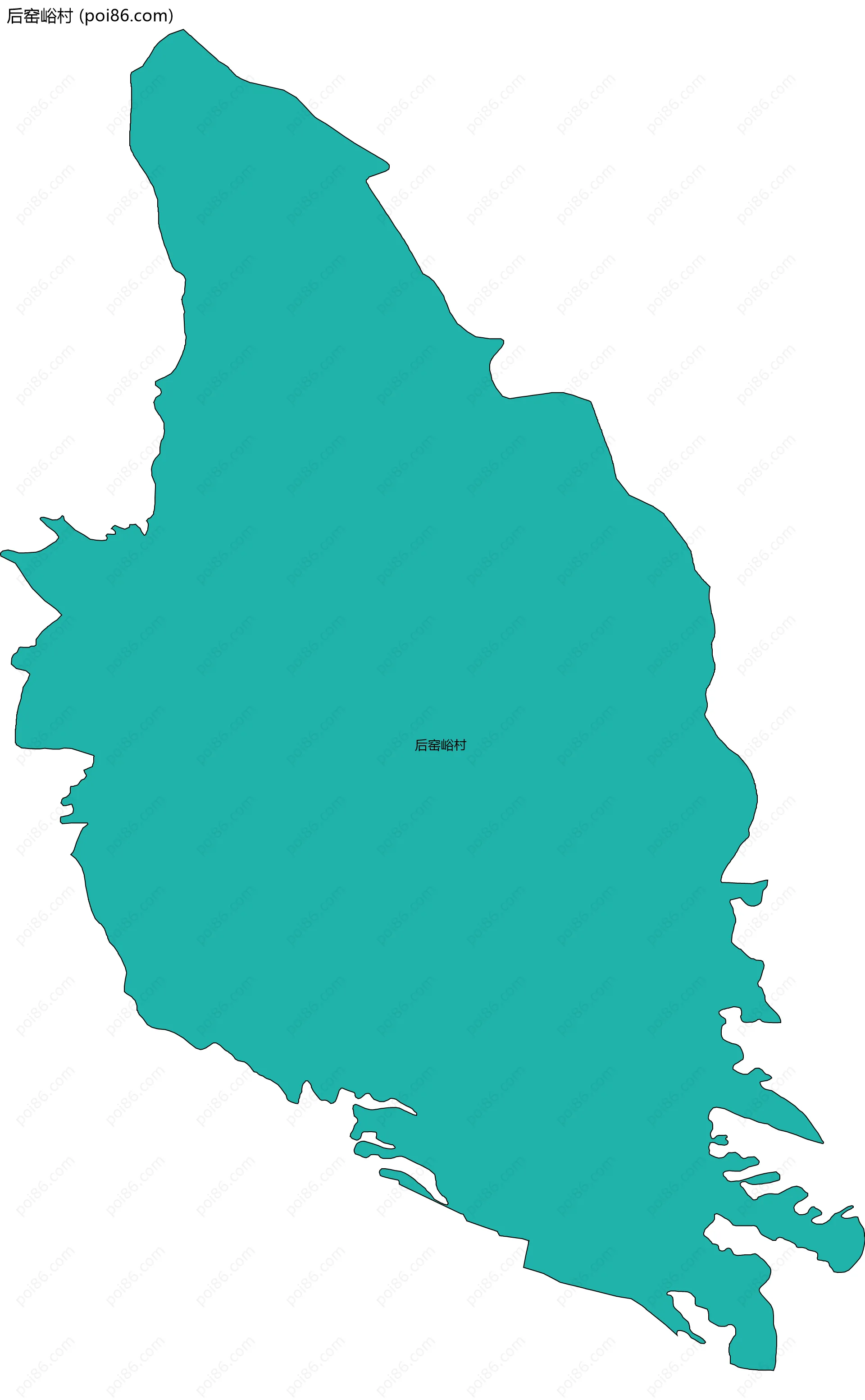 后窑峪村边界地图