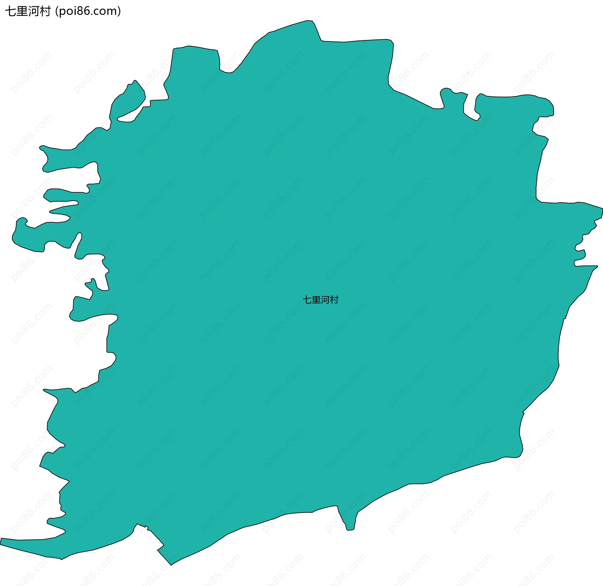 七里河村边界地图