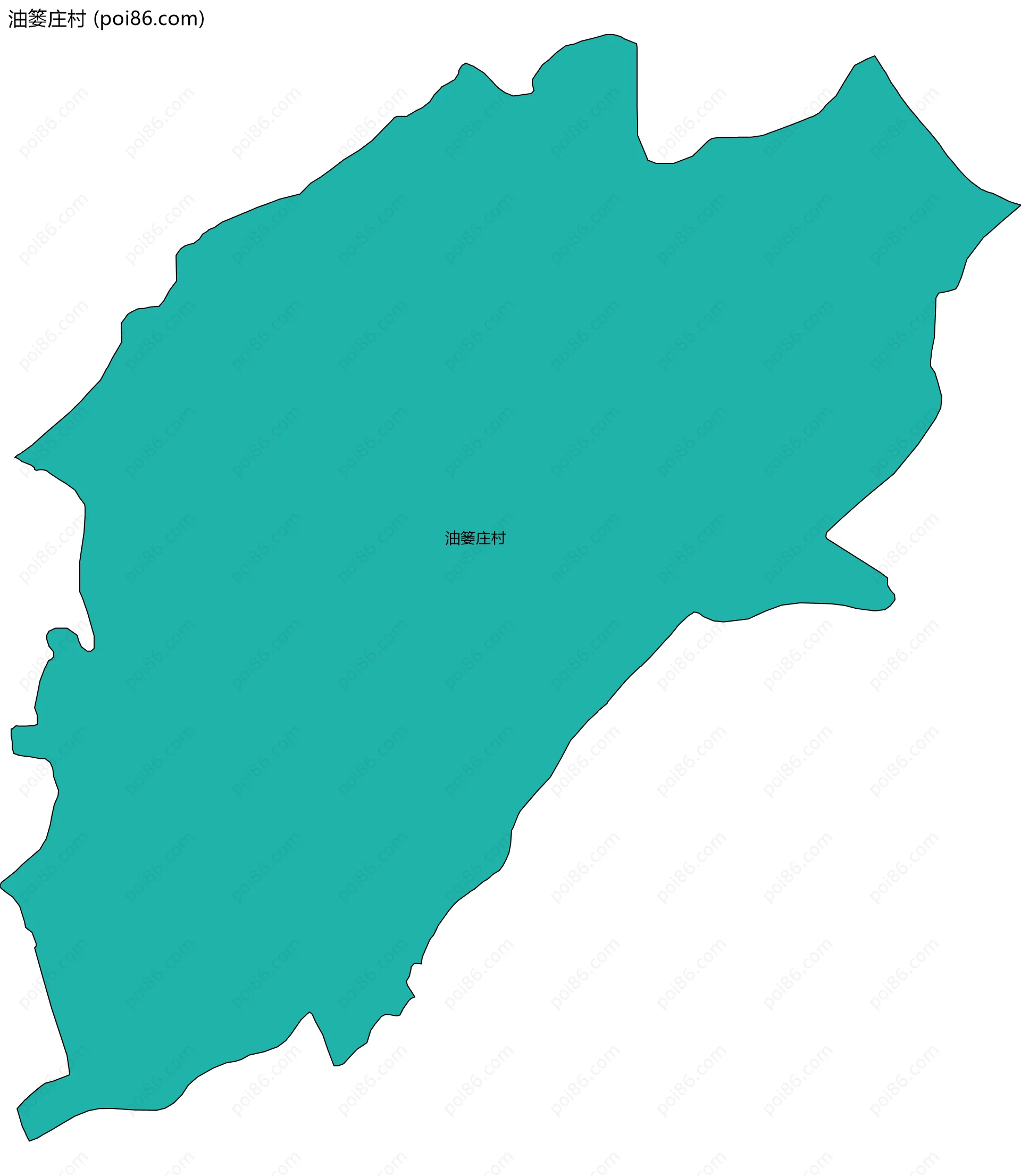 油篓庄村边界地图