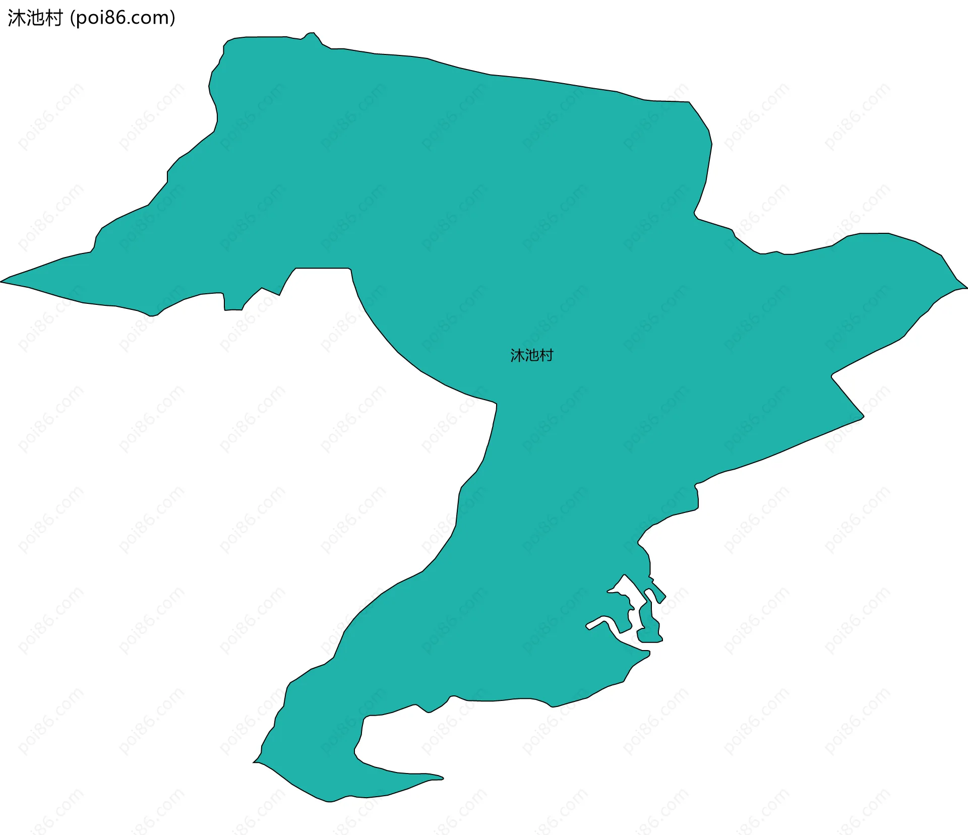 沐池村边界地图