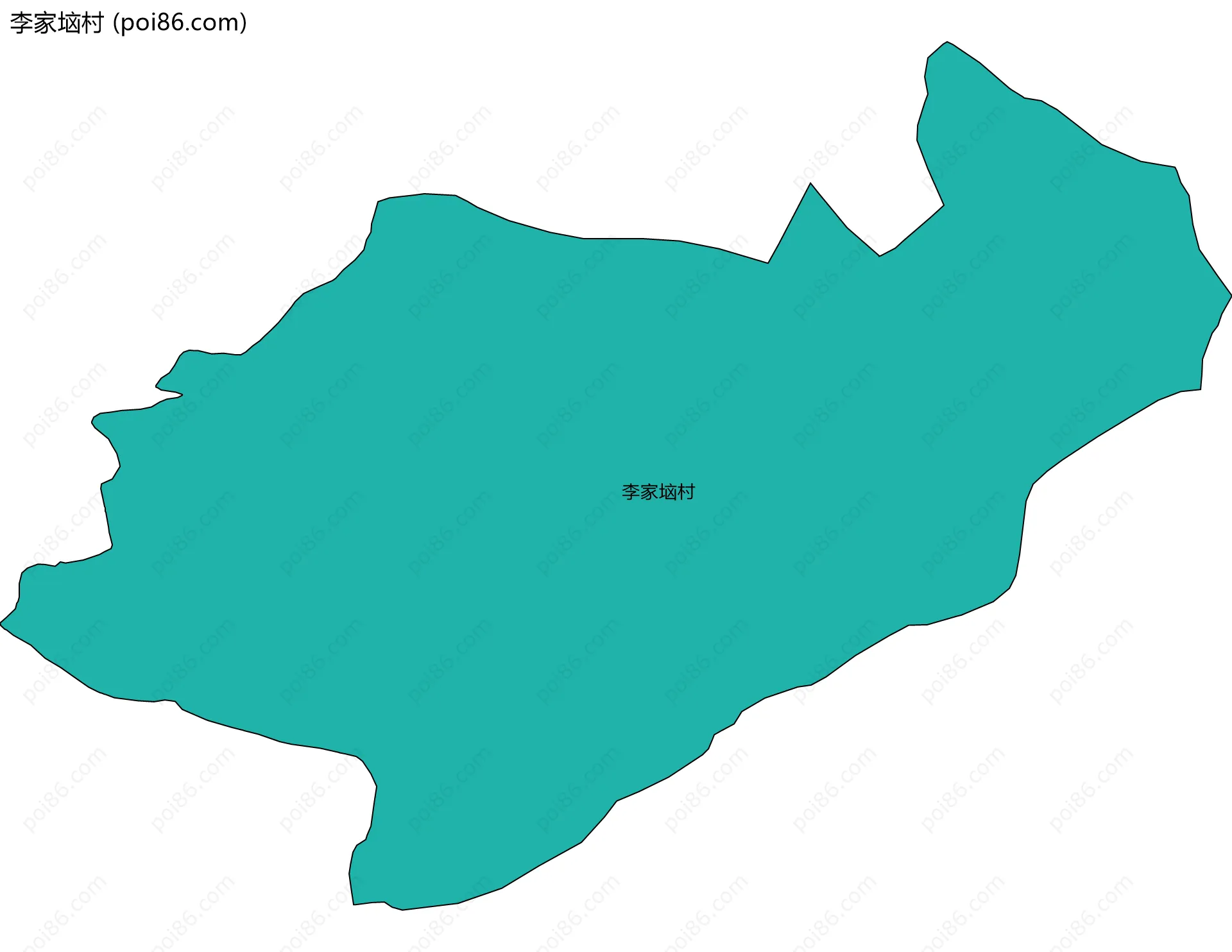 李家垴村边界地图