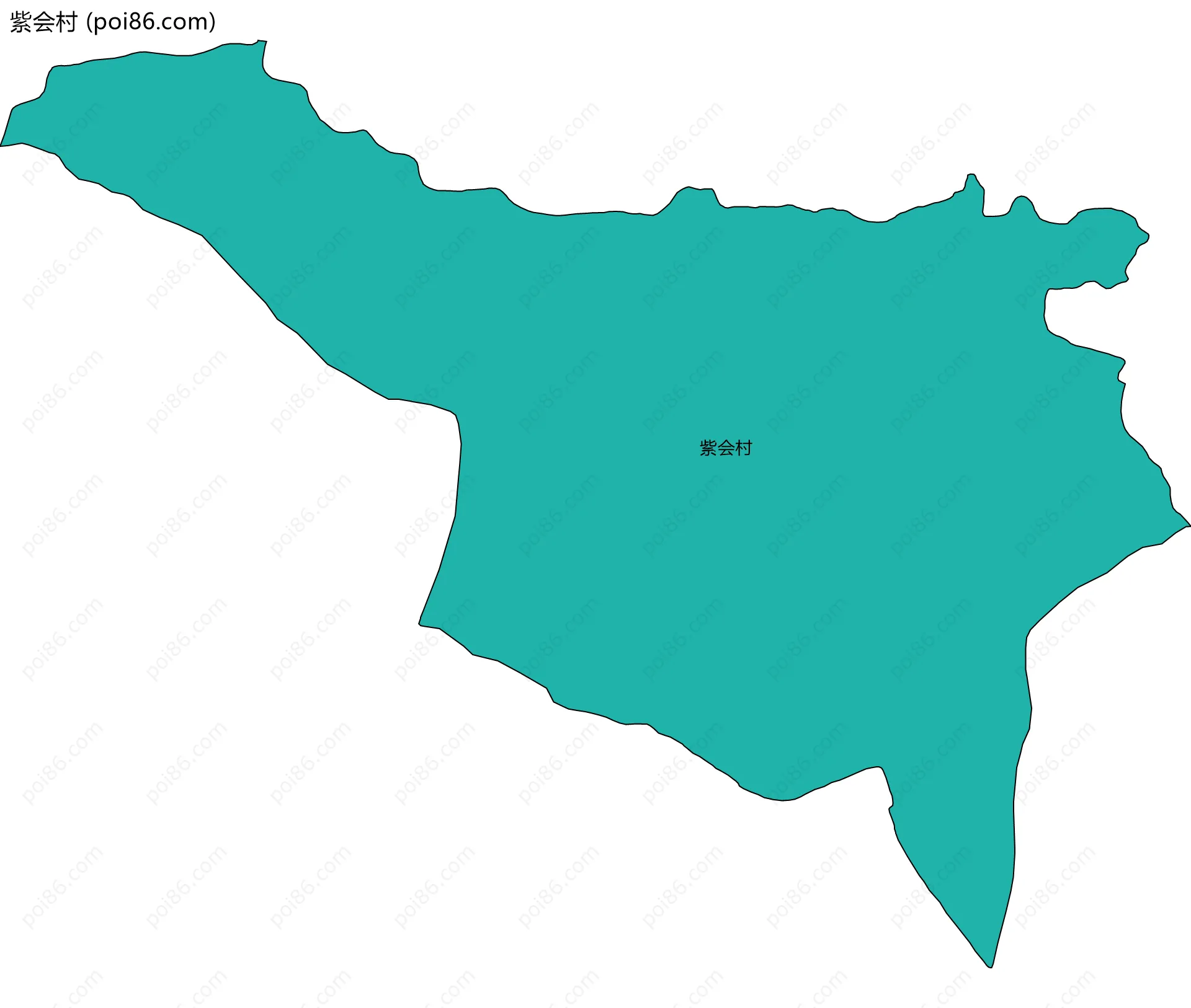 紫会村边界地图