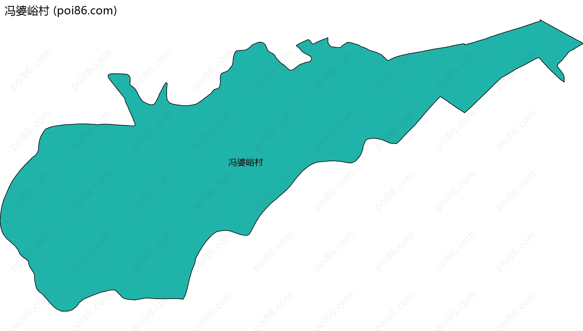 冯婆峪村边界地图