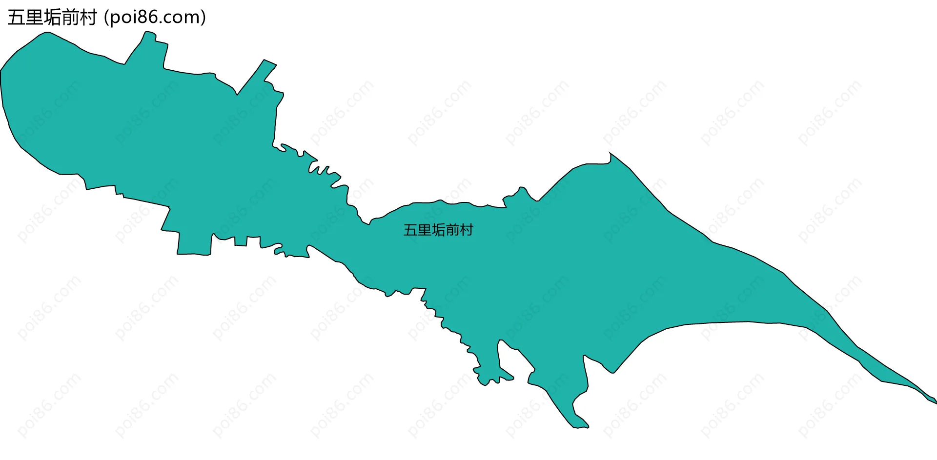 五里垢前村边界地图