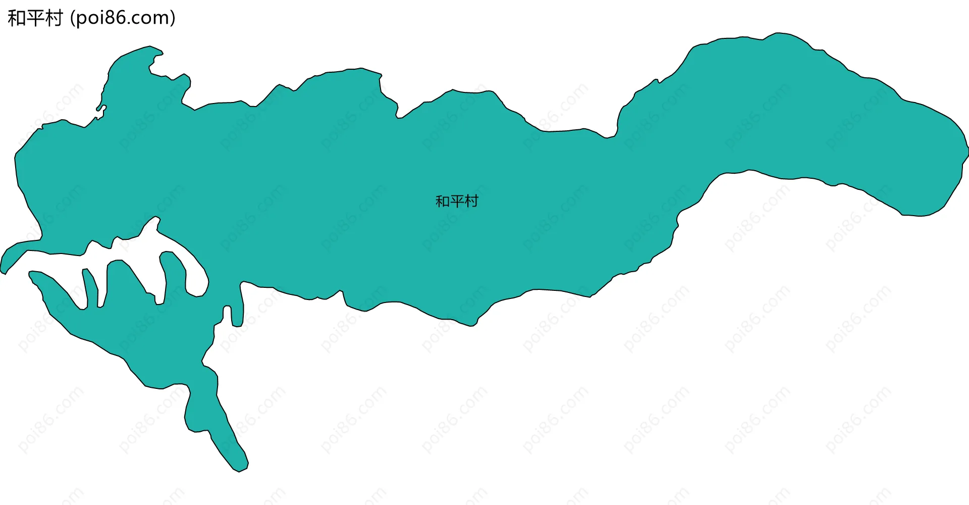 和平村边界地图