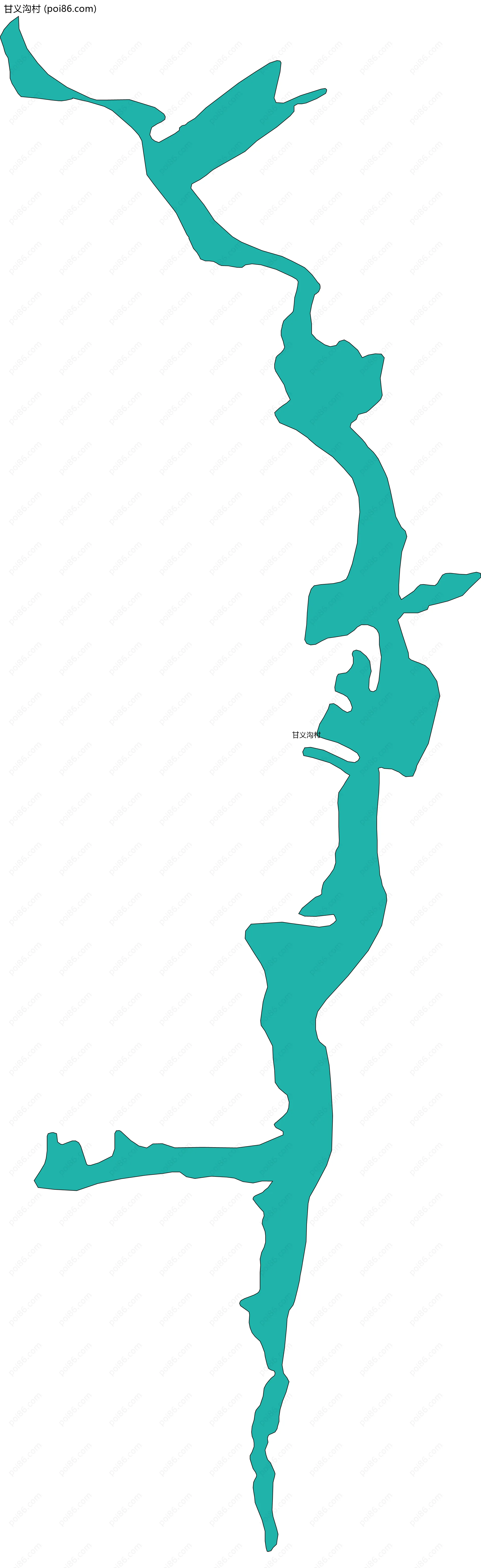 甘义沟村边界地图