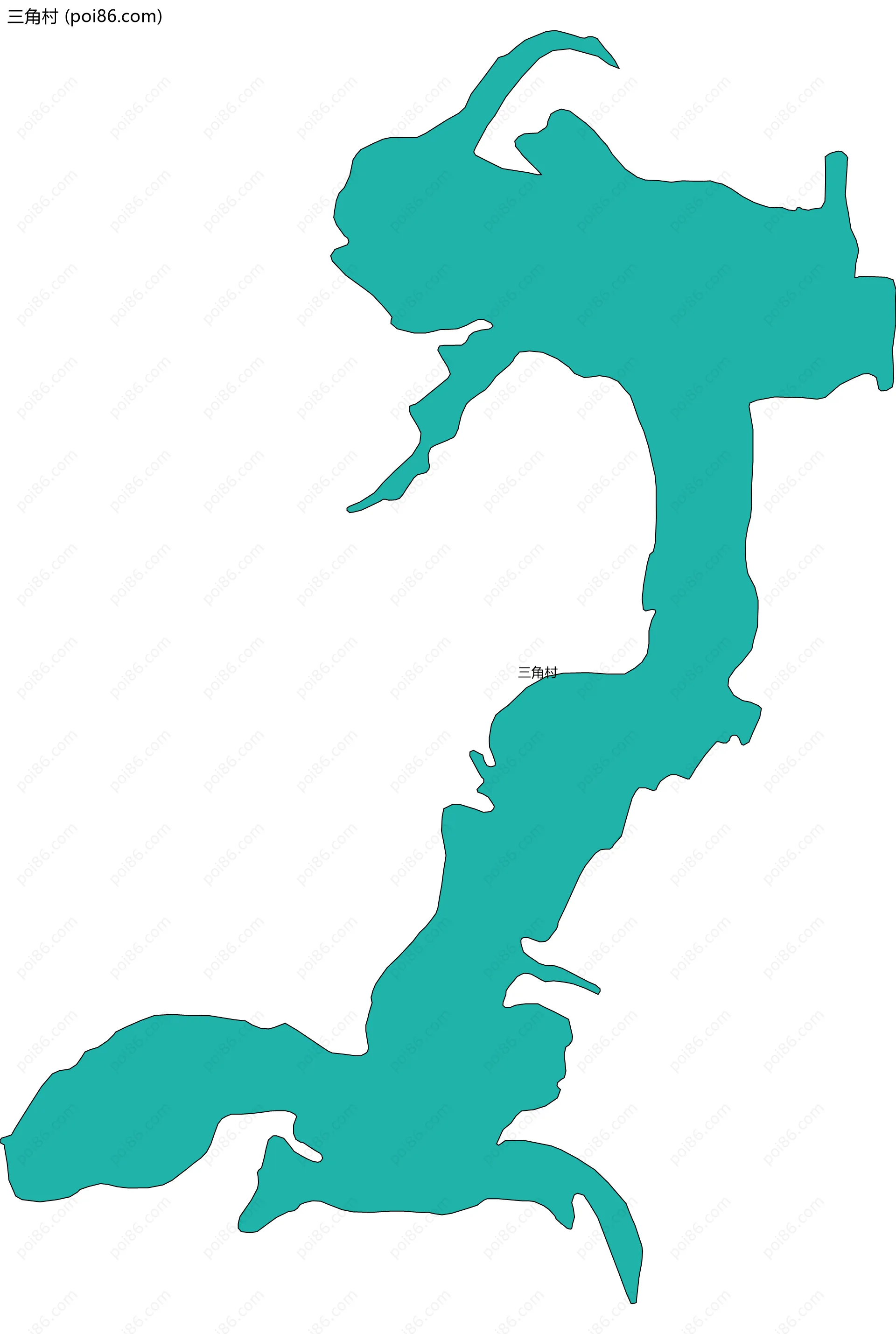 三角村边界地图