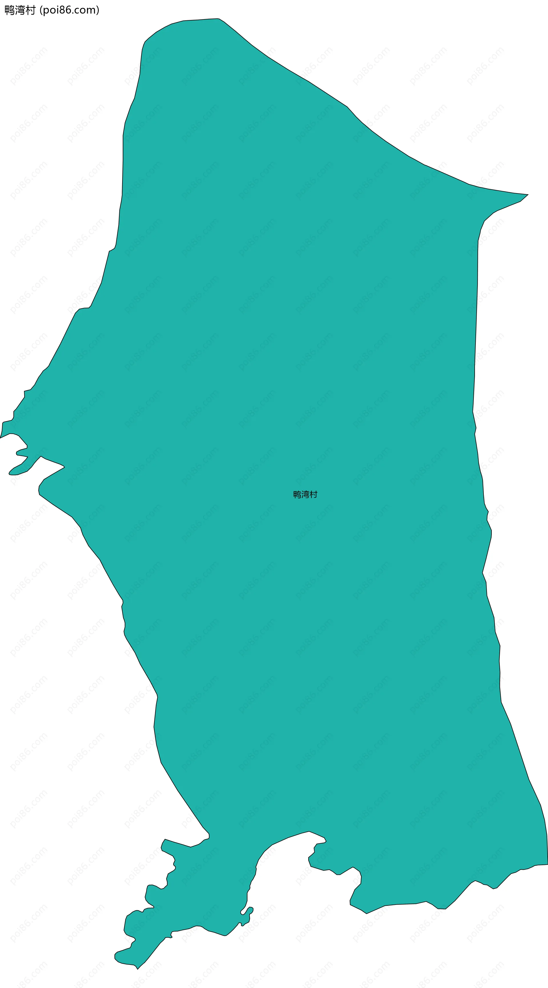 鸭湾村边界地图