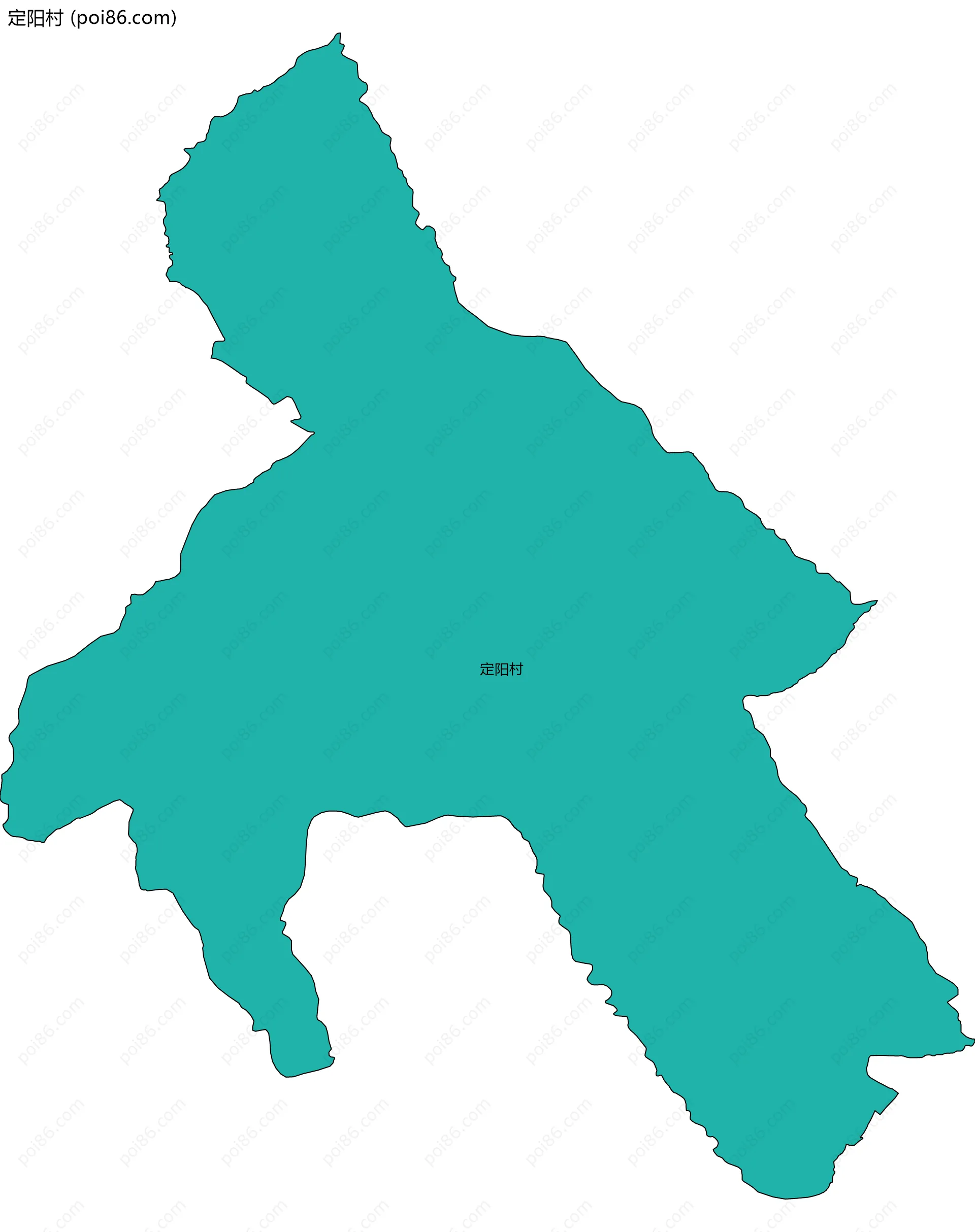 定阳村边界地图