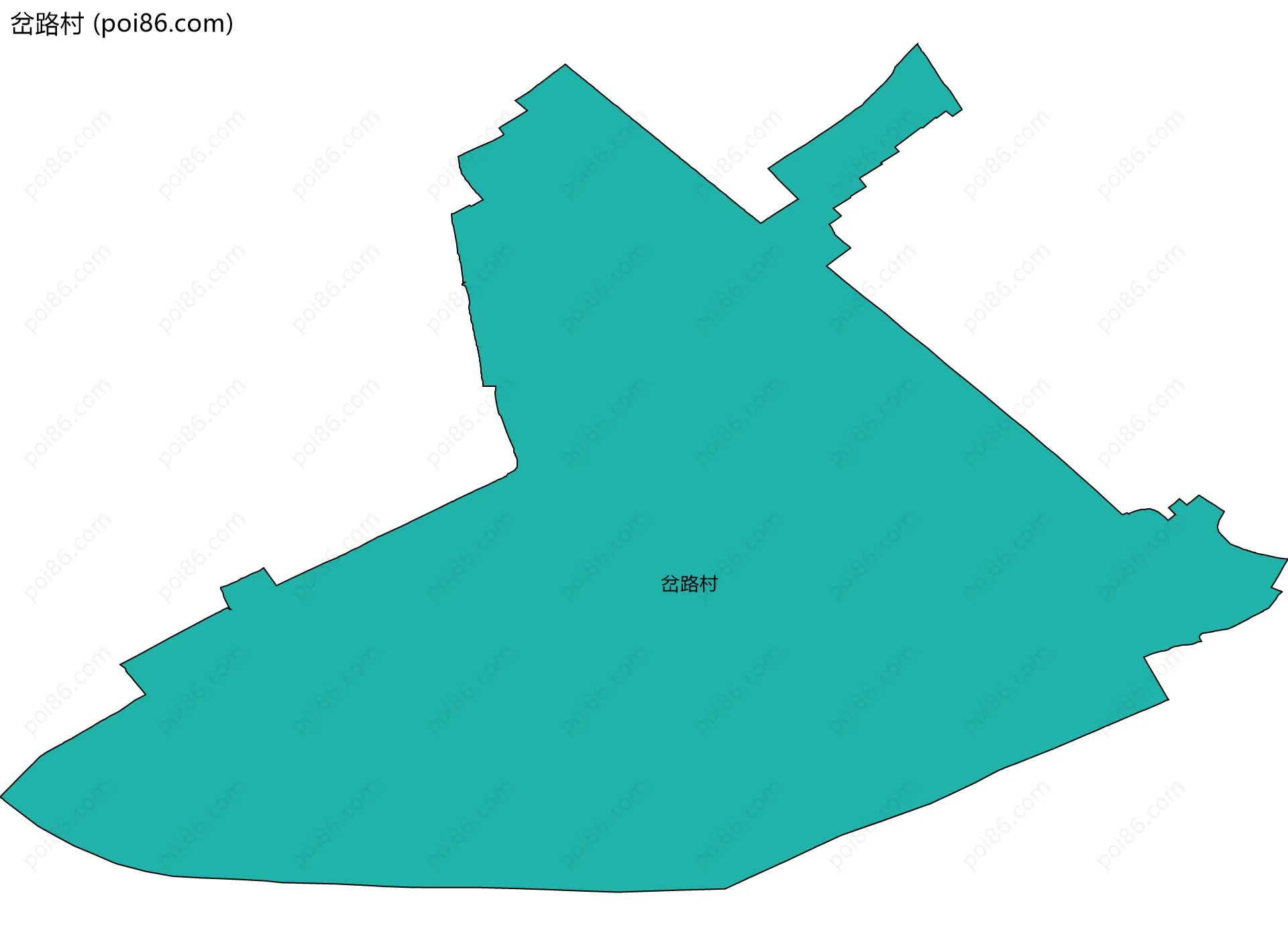岔路村边界地图