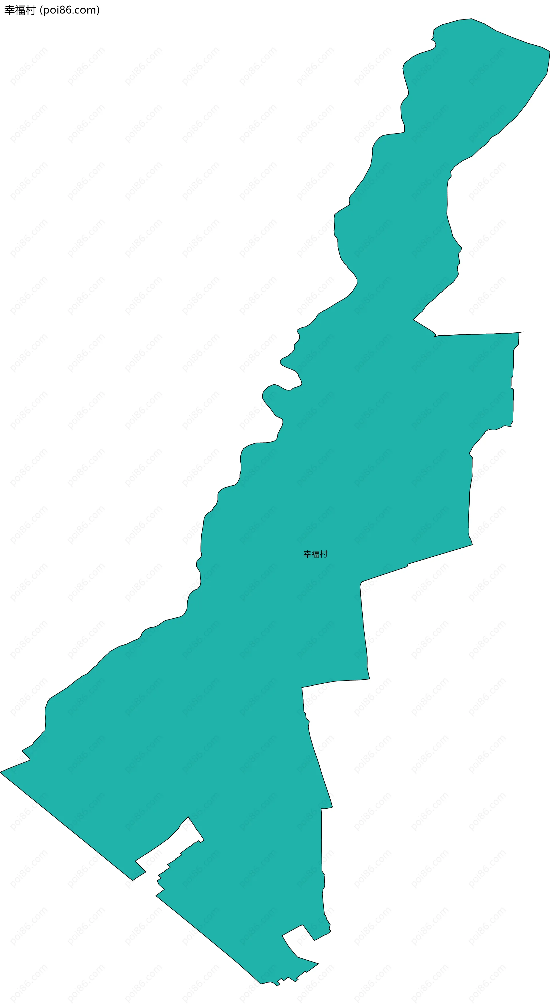 幸福村边界地图