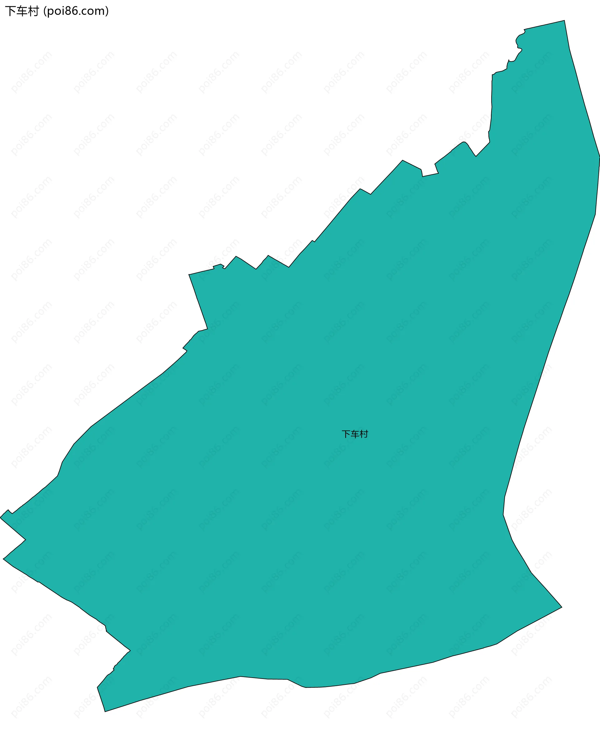 下车村边界地图