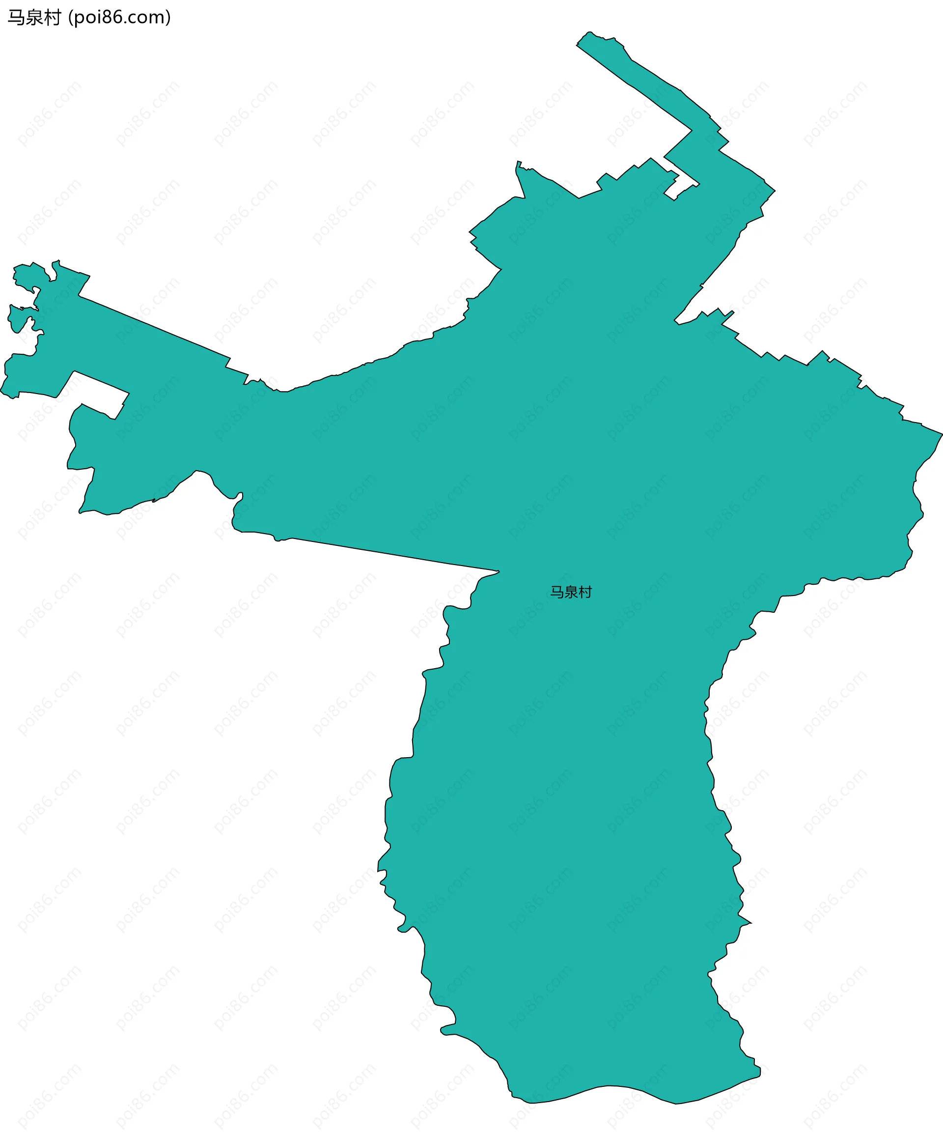 马泉村边界地图