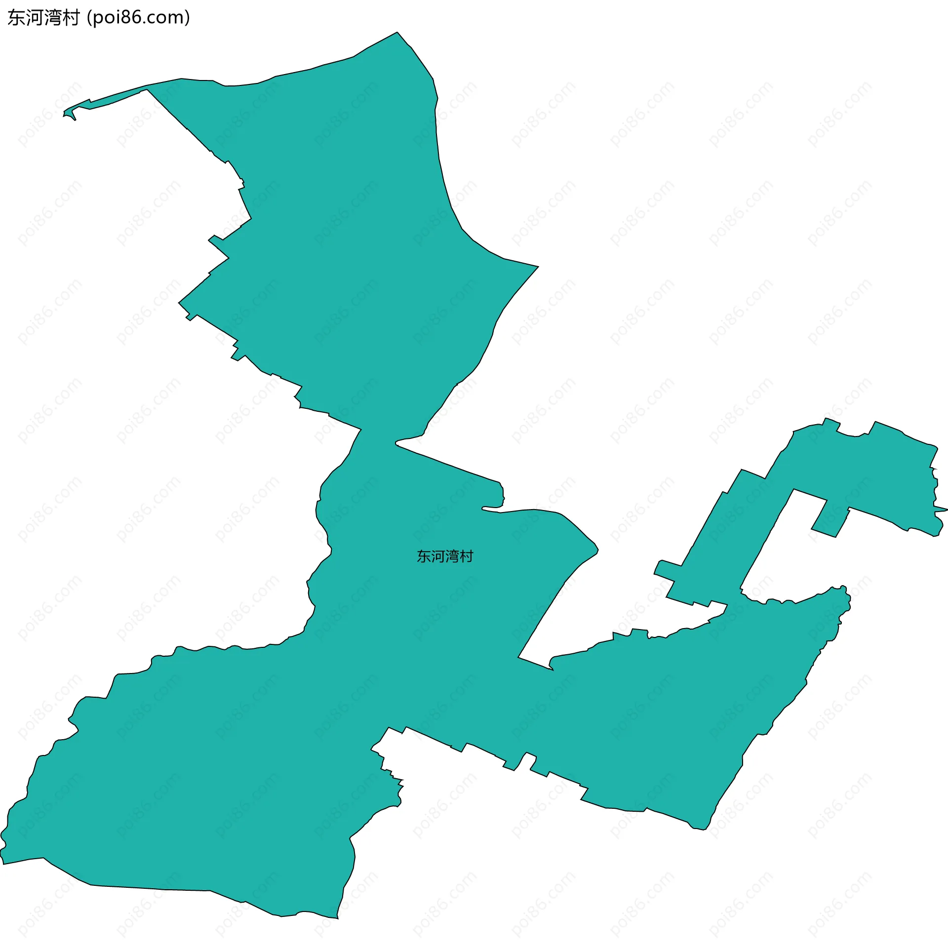 东河湾村边界地图