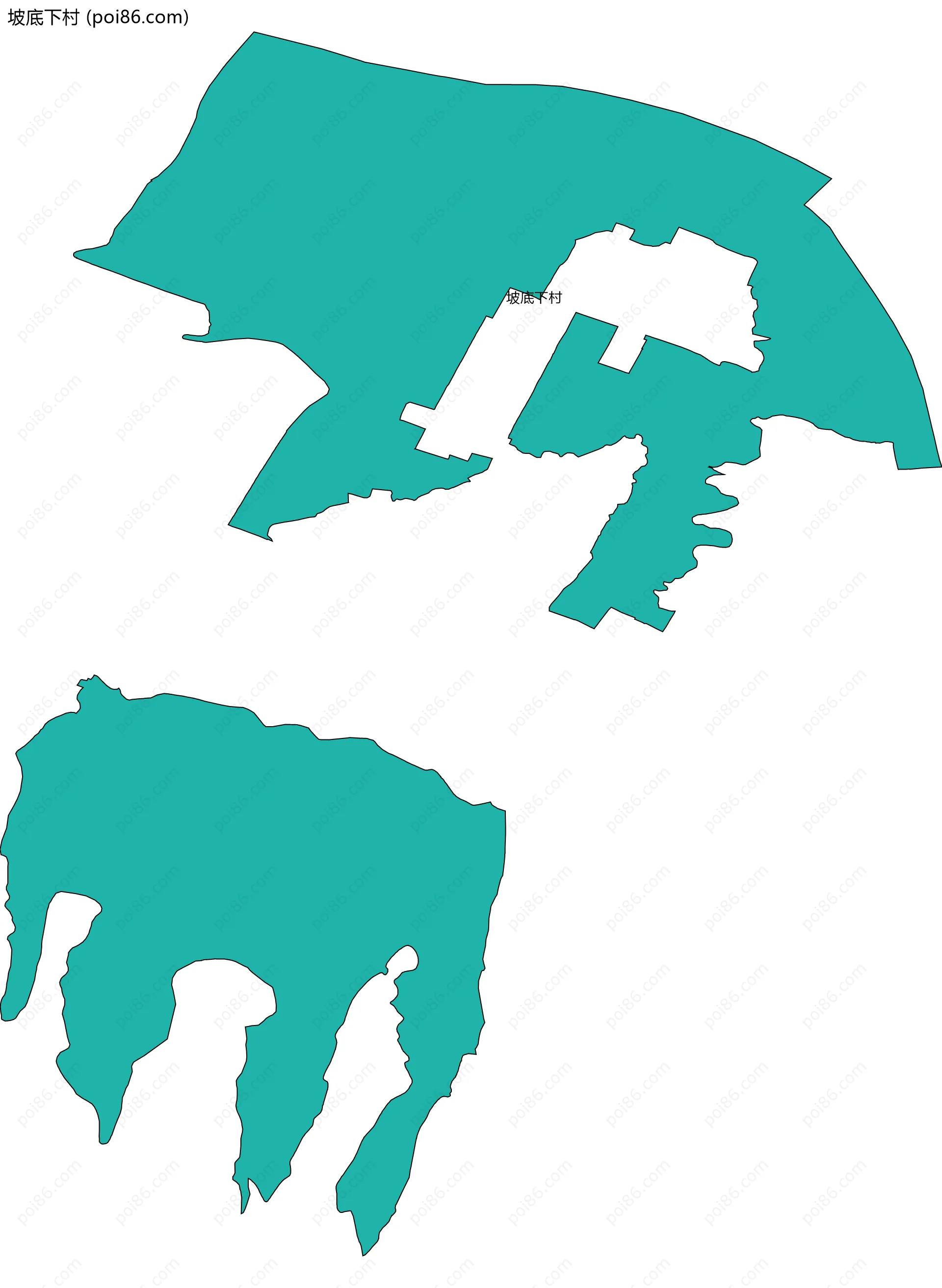 坡底下村边界地图